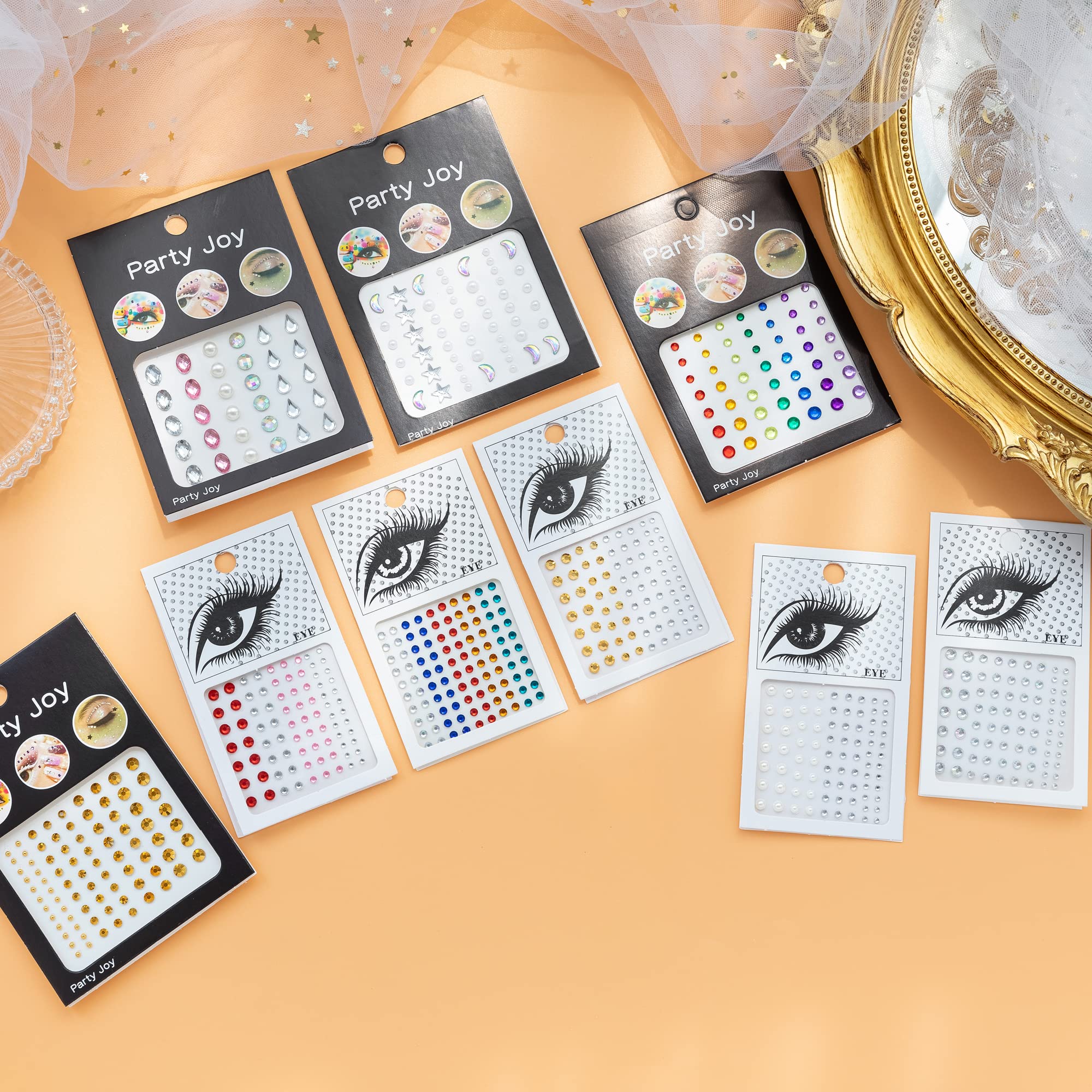 concert rave face jewels