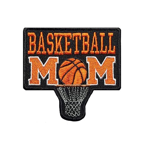 Generic Basketball Mom Embroidered Patch Iron On. Size: 3.8X3.6 inches