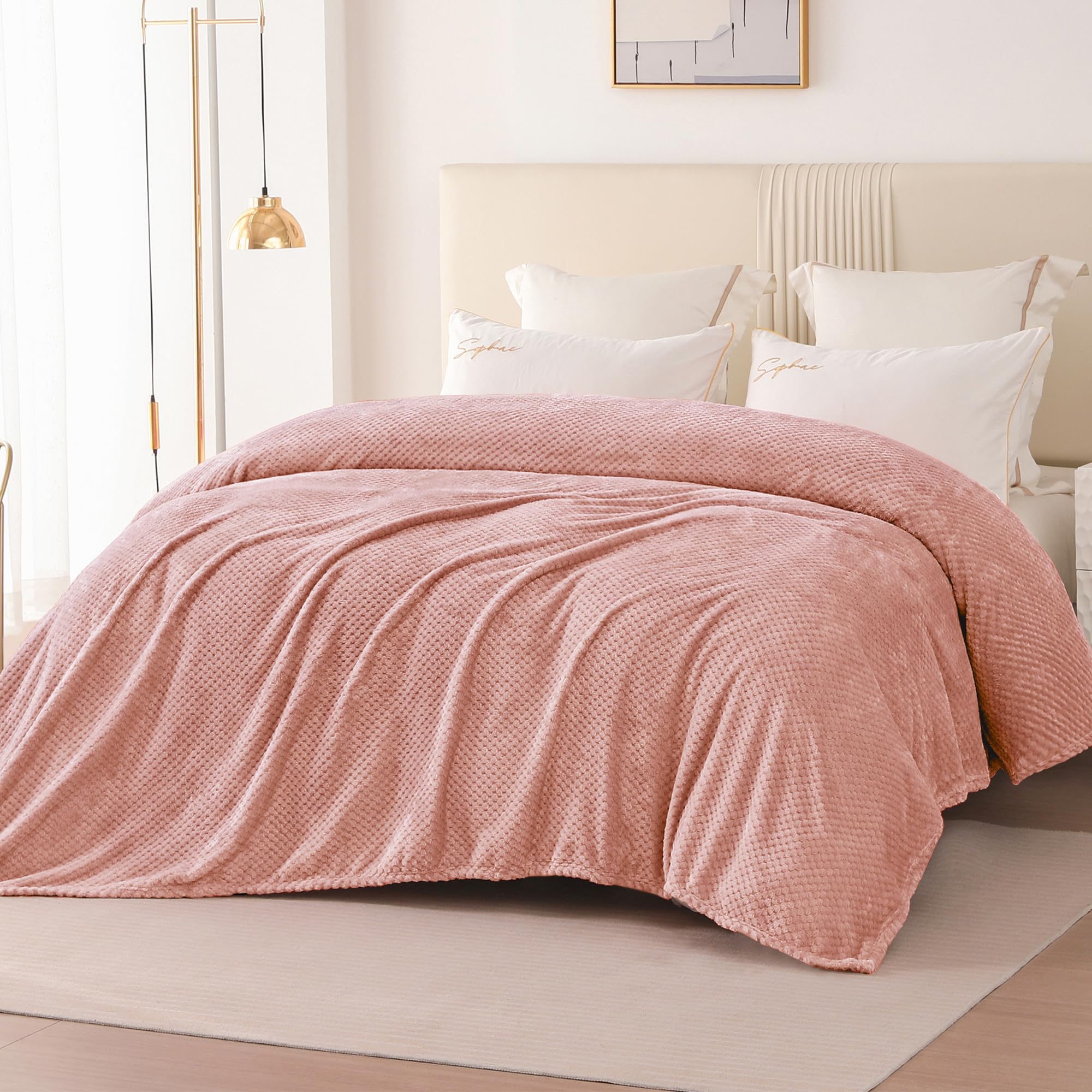 Bear & Panda Coperta In Pile Di Flanella King Size 200x240 Cm - Morbida E Calda In Microfibra - Colore Senape