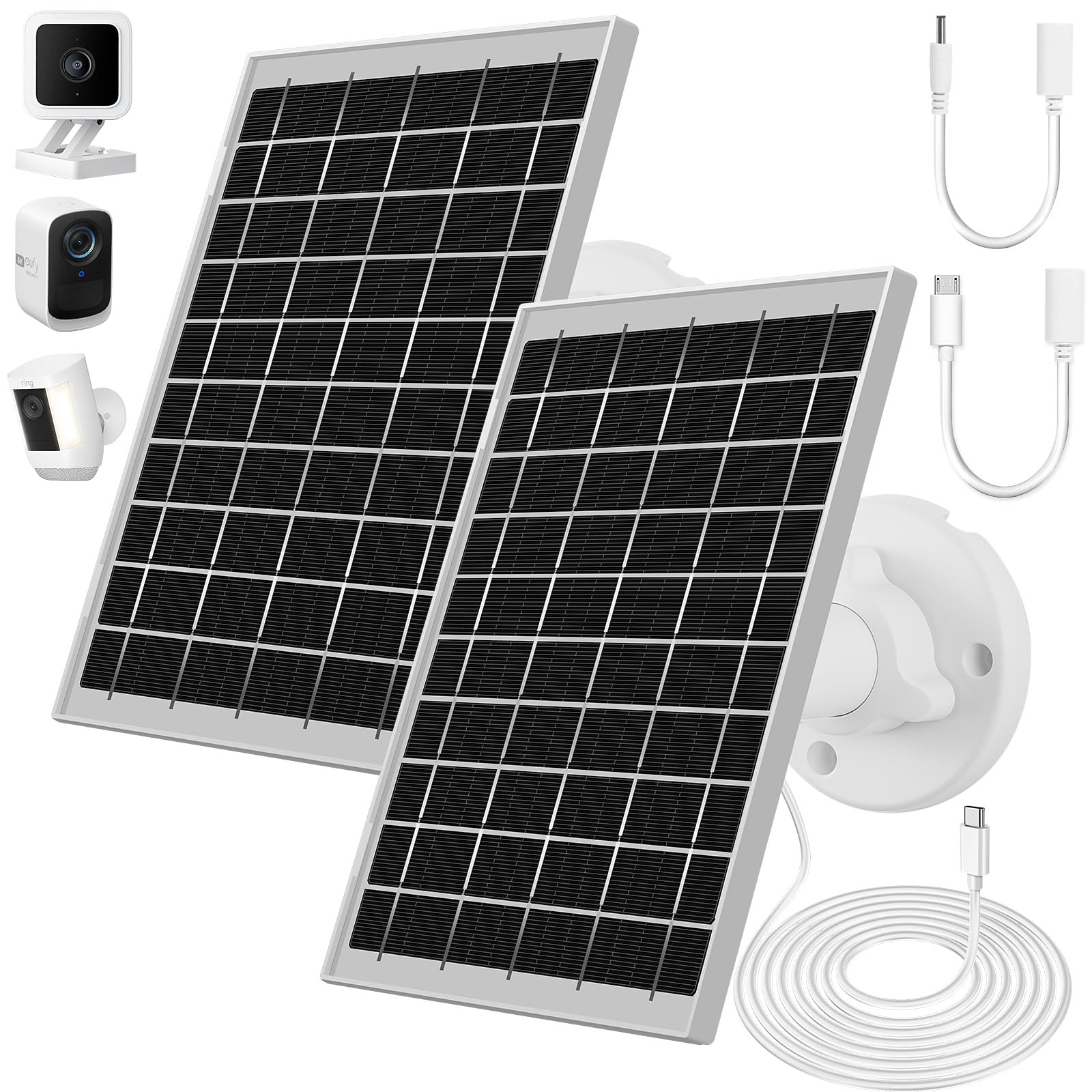 Amazon.com : 2 Pack Ring Solar Panel - 7W Supply for Ring Stick Up