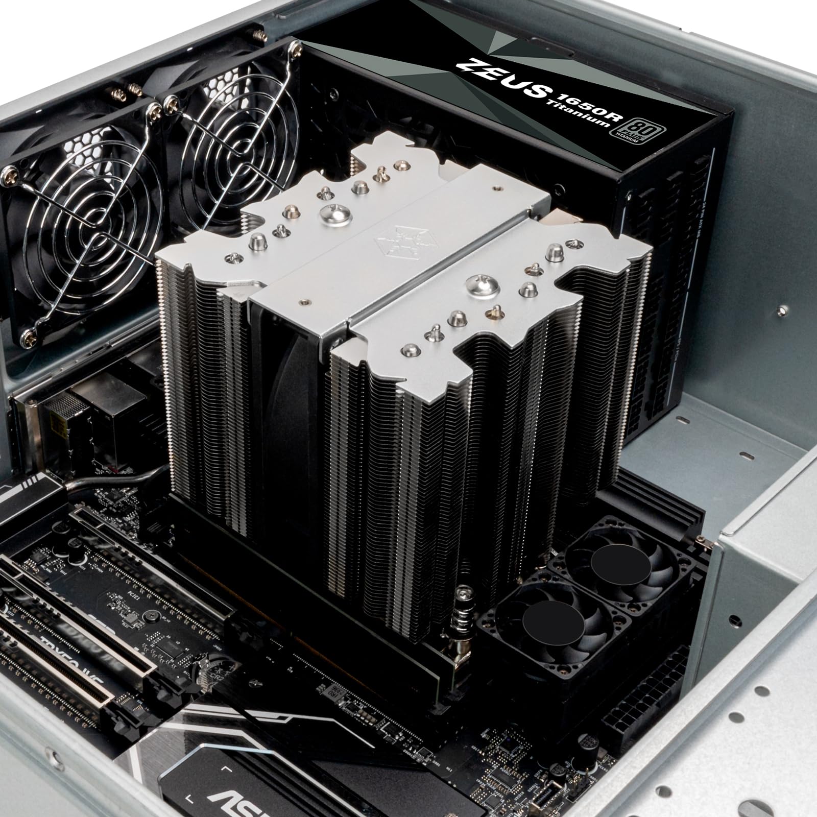 SilverStone Technology SST-XED120S-WS, 4U Form Factor Industrial-Grade CPU Cooler with TDP 450W for Intel & AMD Server-Grade Sockets