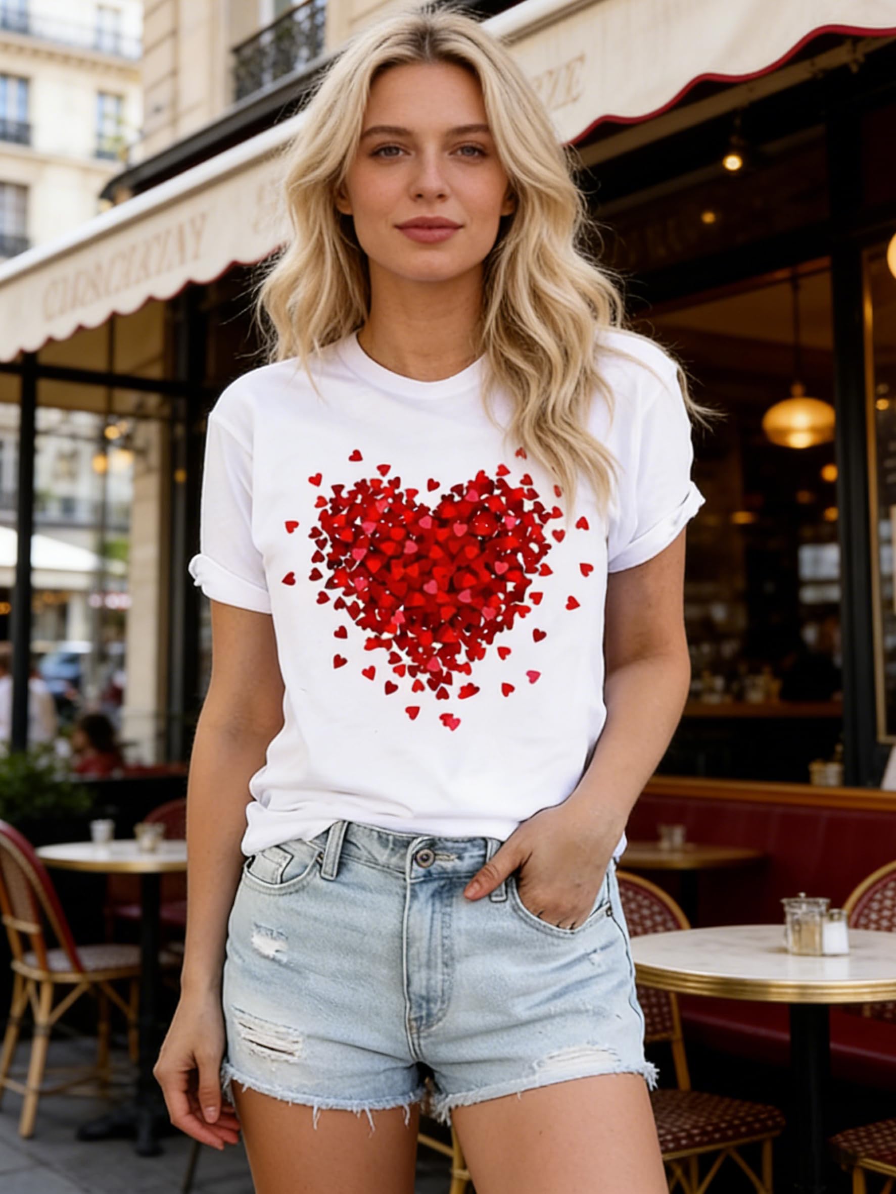 Camiseta de manga corta para mujer