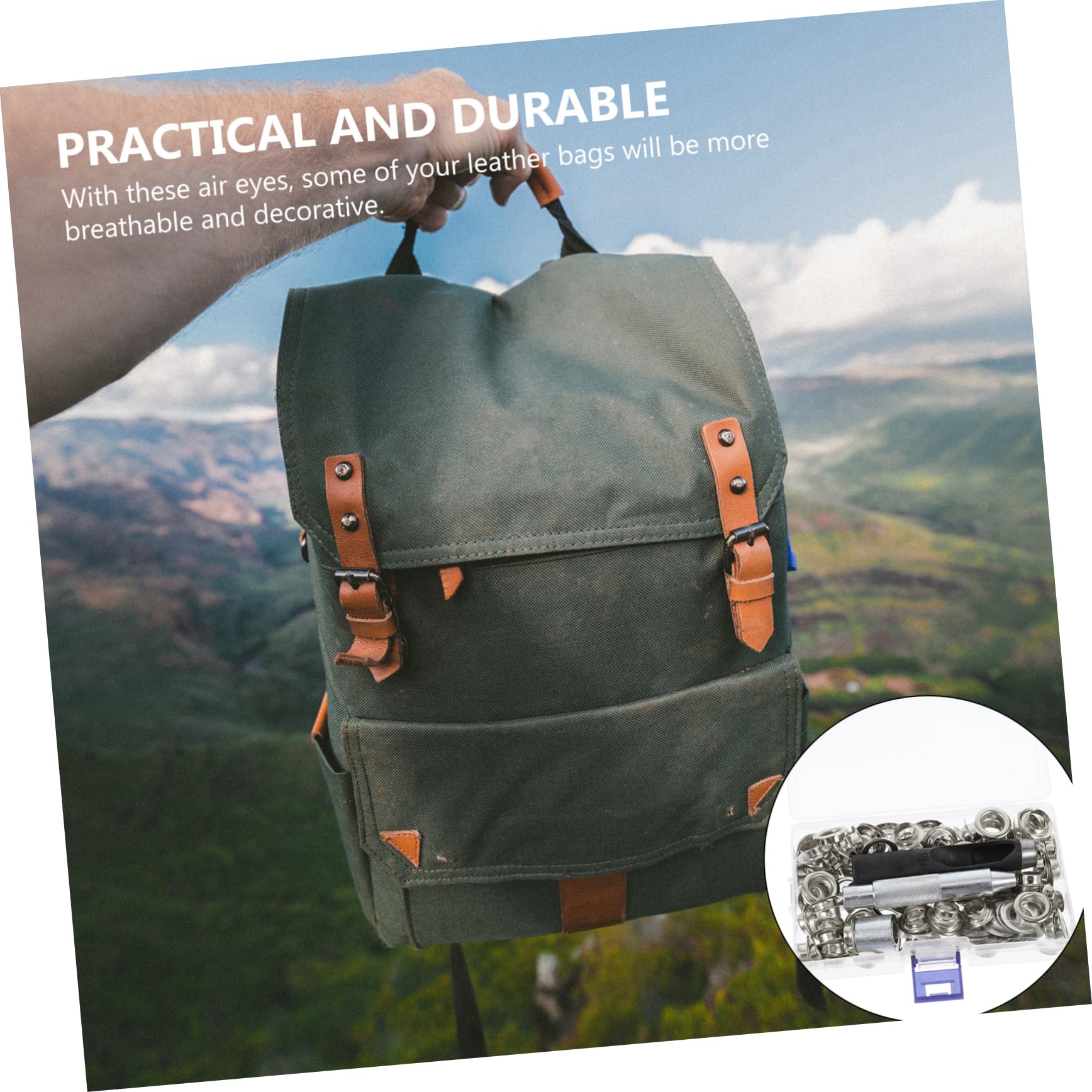 Kit Installazione Occhielli Passacavo 100 Set Argento Ferro | Fissaggio Rapido, Uso Versatile, Confezione Portatile 100 Pezzi per Cantieri e Attività Outdoor