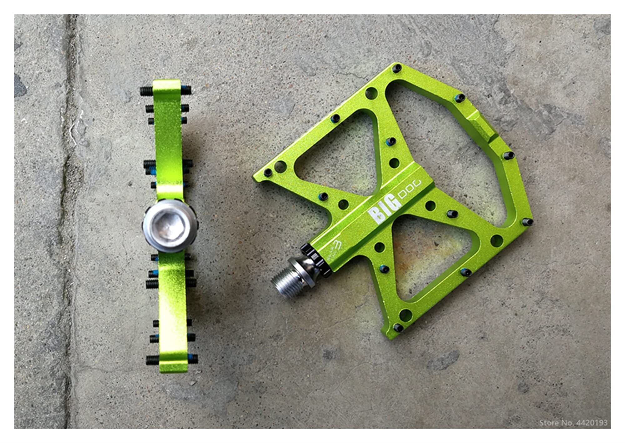Pedali Bici,Pedali Mtb Ultralight Flat Foot Mountain Bike Pedals MTB CNC in lega di alluminio sigillato 3 cuscinetti antiscivolo