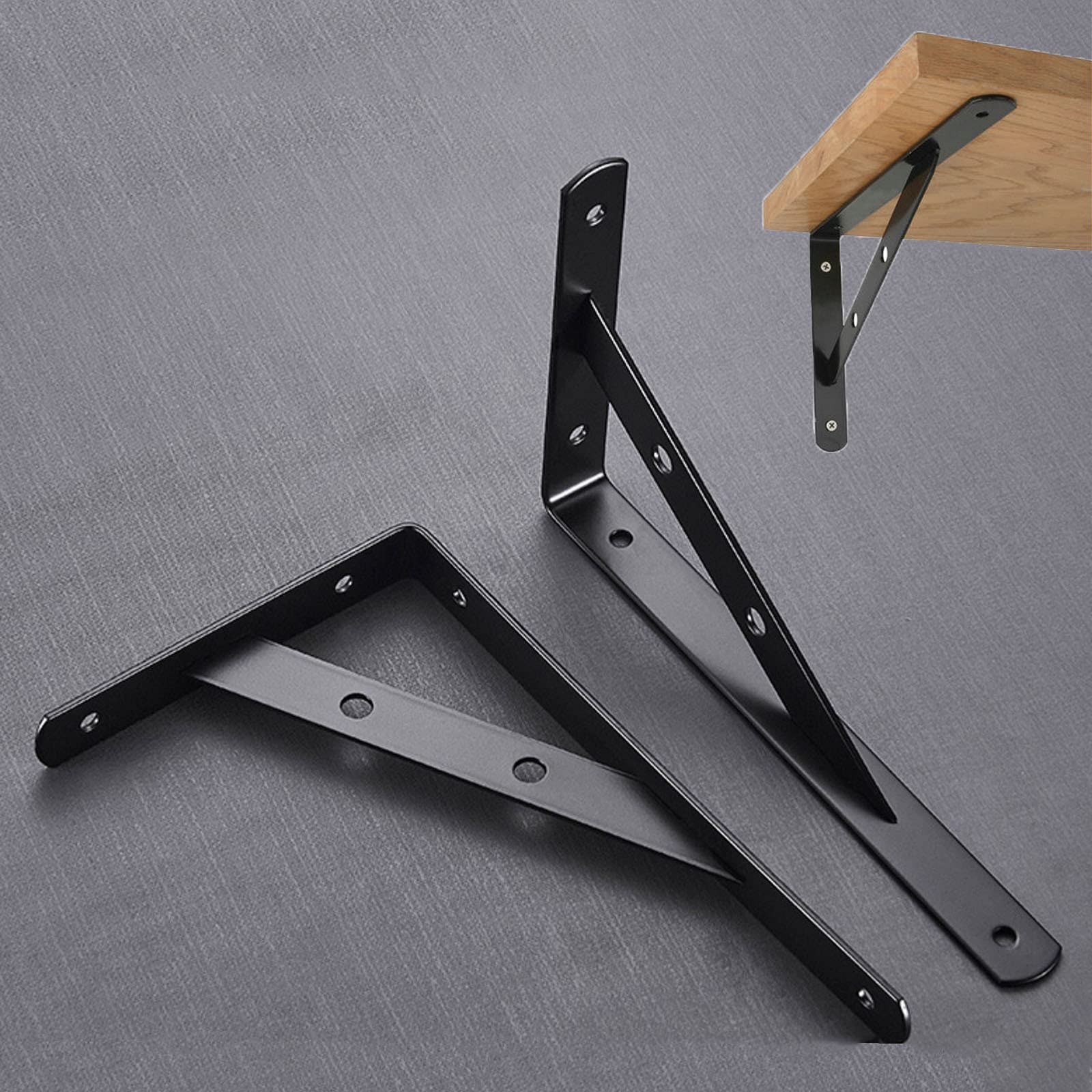X2 Staffe per Mensole Galleggianti,Supporto per scaffalature Triangolo,Supporti per Mensole a Parete ad Angolo Retto,Staffa angolare per Addensare 4 mm,Accessori Completi,500 * 300mm