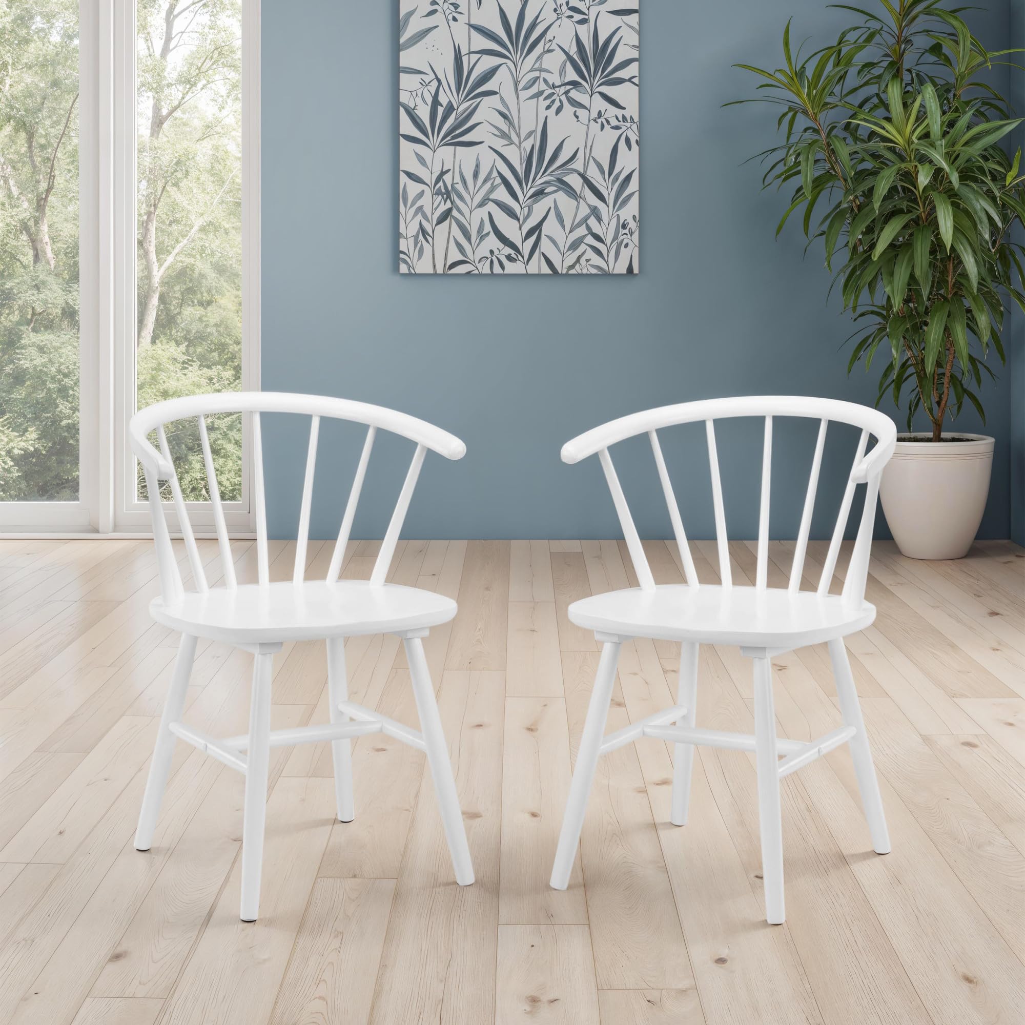 Julian Bowen Modena Set Of 2 White Dining Chair