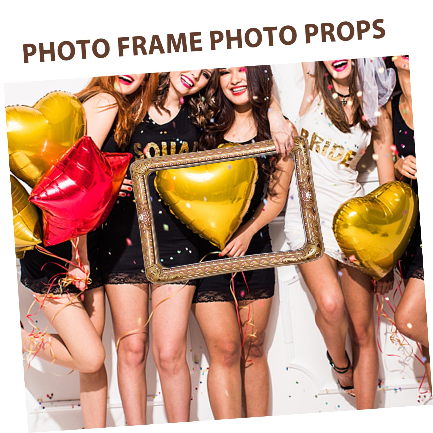 2 Piezas Marco Fotográfico Inflable de PVC para Fiestas Accesorio de Selfie para Celebraciones