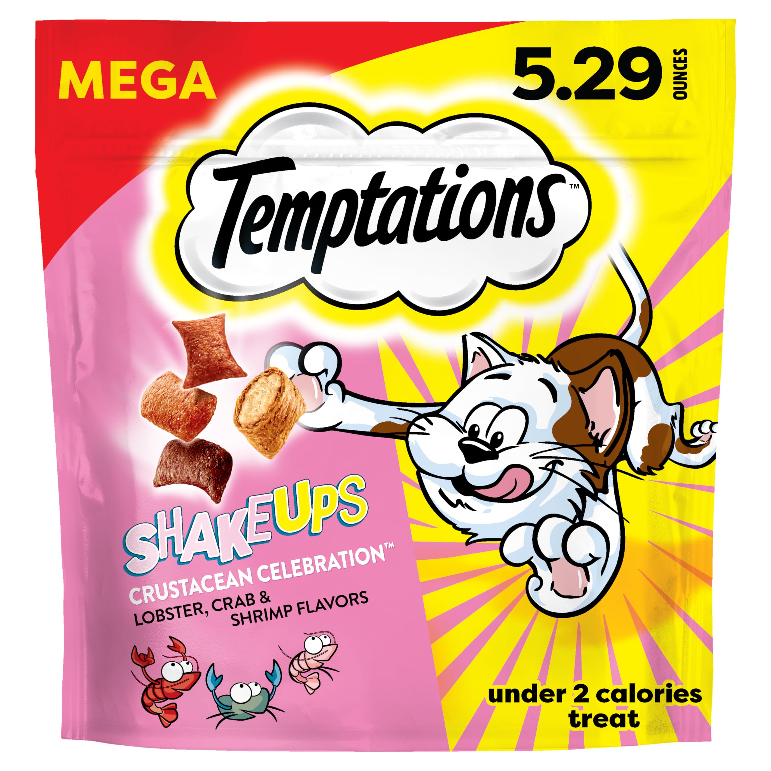 Temptations ShakeUps Crunchy and Soft Cat Treats, Clucky Carnival Flavor, 5.29 oz. Pouch