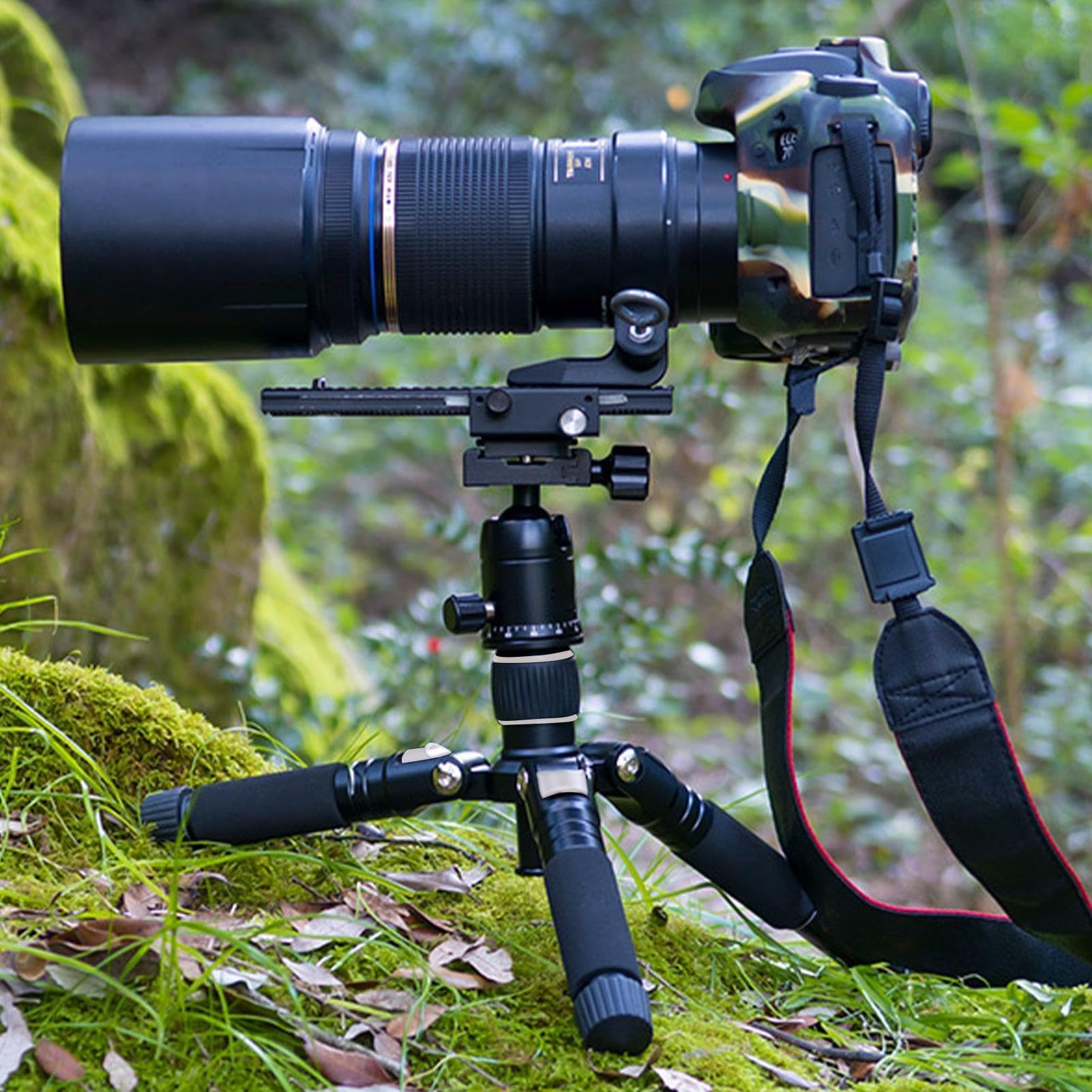 Treppiede da tavolo, in lega di alluminio-magnesio, treppiede per | fotocamera SLR, supporto per telefono live streaming, con borsa e chiave per selfie, fotocamera, live streaming