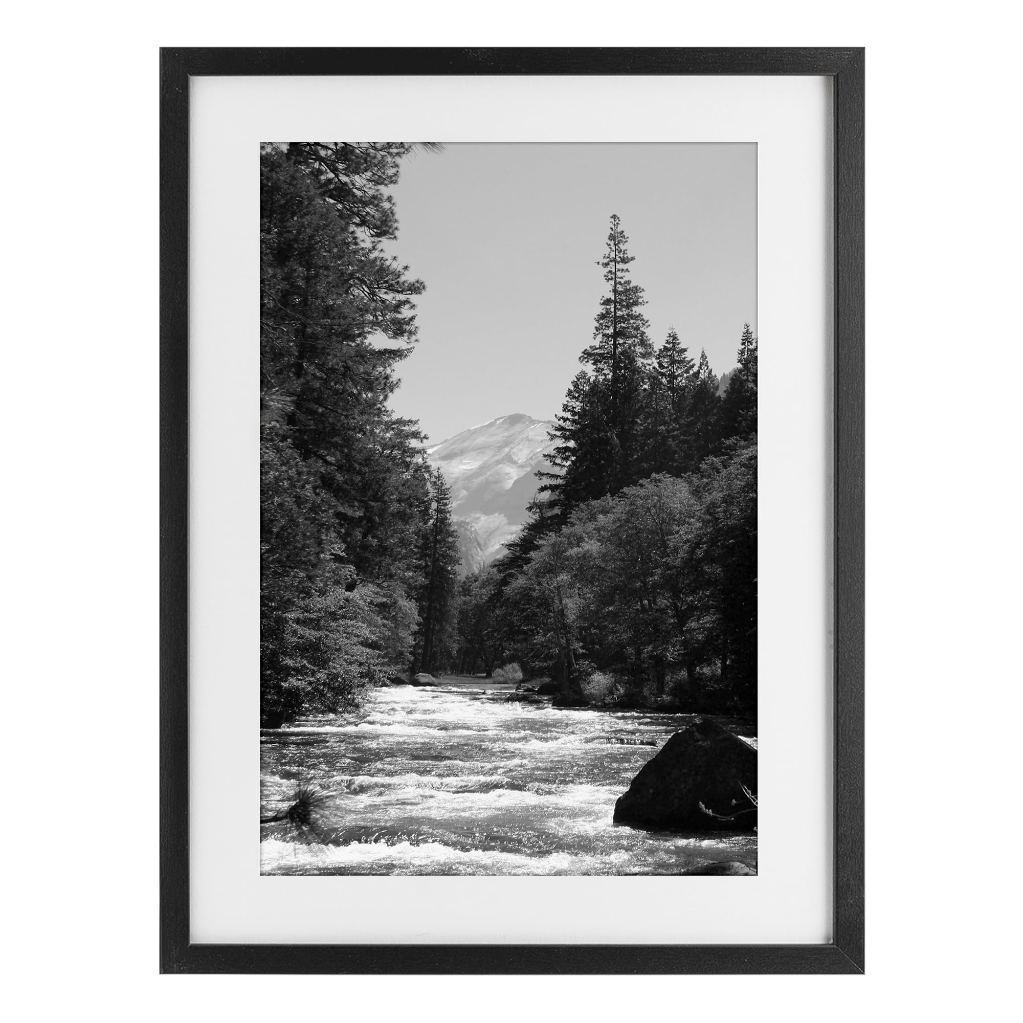 'Merced River Flow'| Framed Print Under Glass