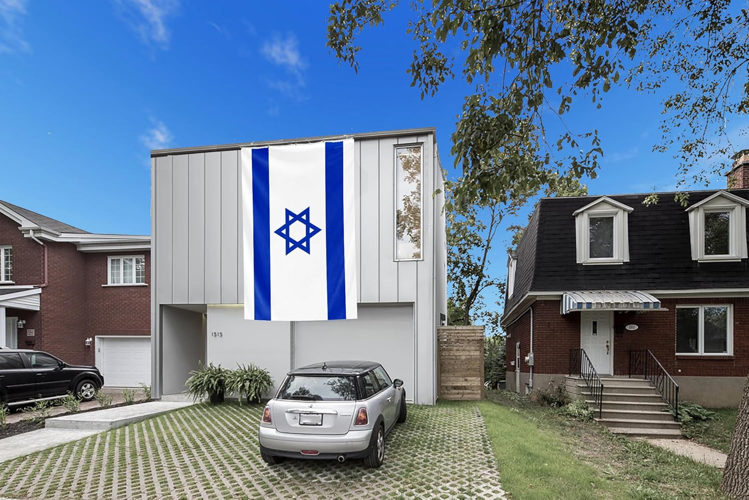 Extra Large Israel Flag 6x10FT Giant Israeli National Flag Printed 100D Polyester With 3 Grommets For Israelite Themed Festival Events Parades Party Decor