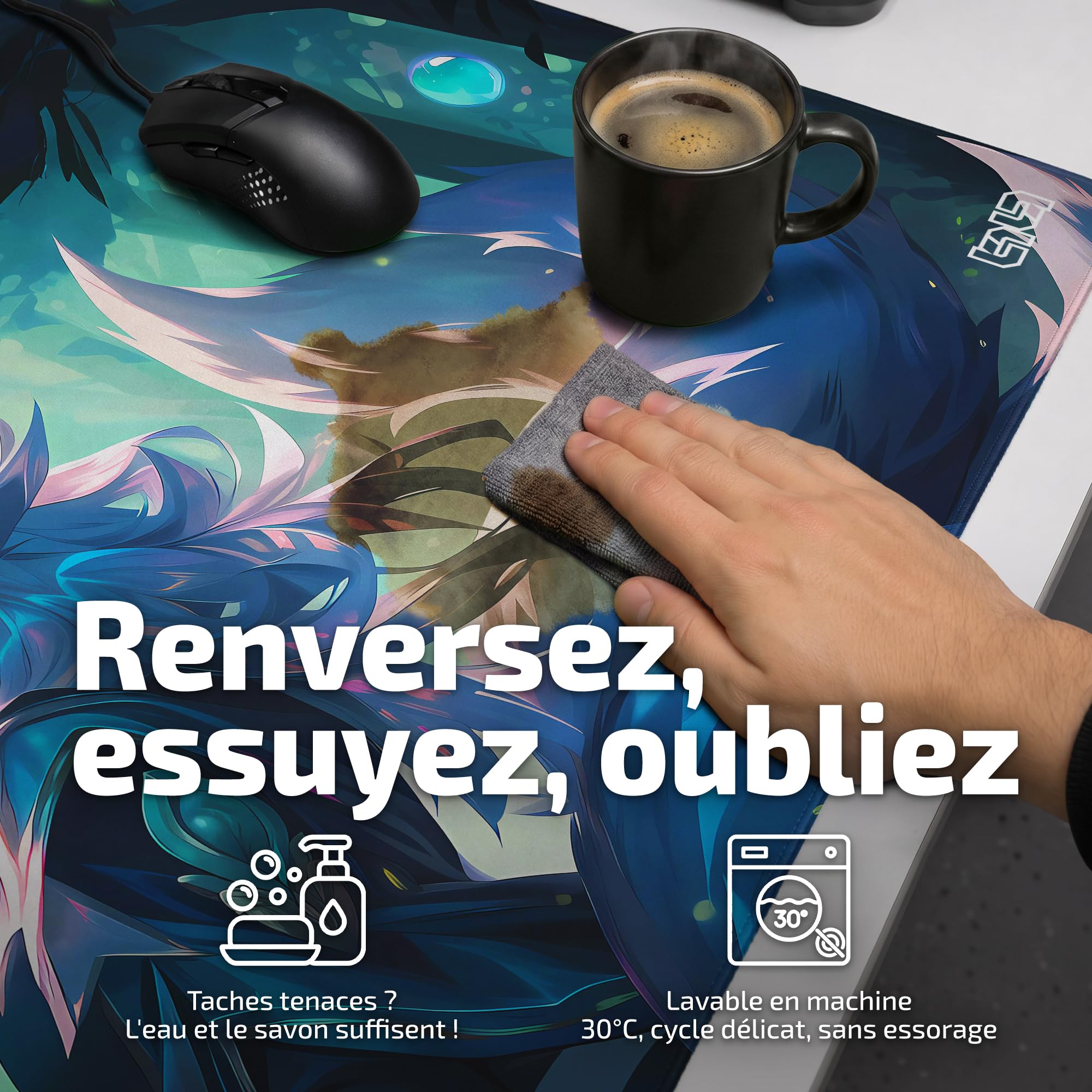 Tilt Tapis de Souris XXL Gaming 1000x500 mm - Fox Sorceress