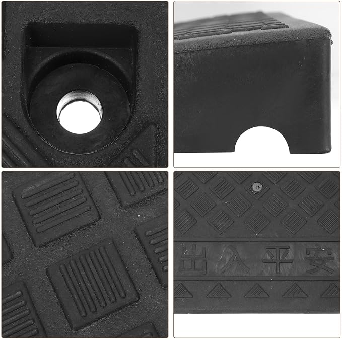 Alfombrilla rampa umbral para auto 7cm goma negro miniatura 7