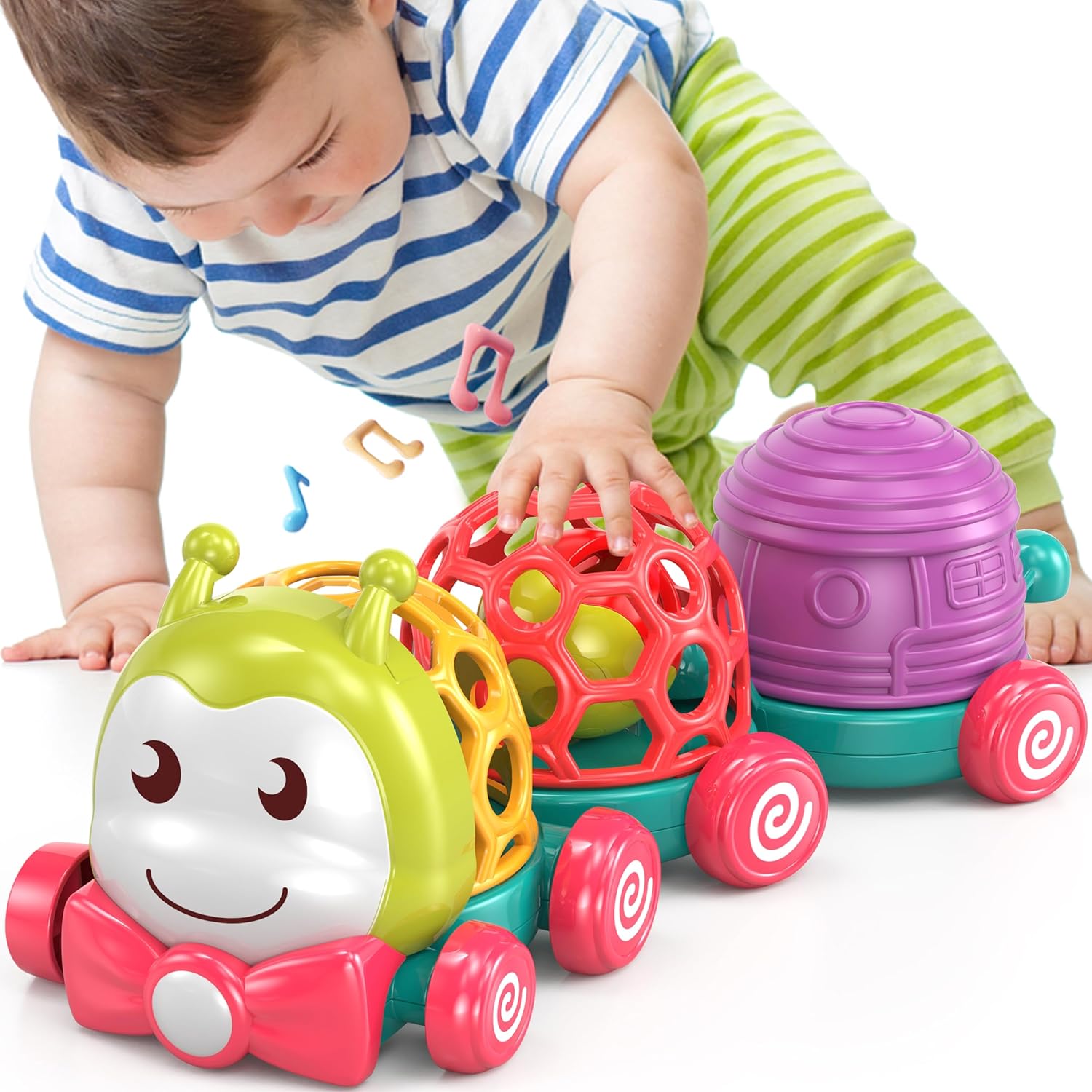 MOONTOY Caterpillar Car Toys for Babies 6-12 Months, Infant Musical Push & Go Crawling Toy for Toddler Sensory Soft Developmental Grasp Baby Toy Car for 7 8 9 10 11 18 Month 1 Year Old Boys Girls Gift MOONTOY Caterpillar Car Toys for Babies 6-12 Months, Infant Musical Push & Go Crawling Toy for Toddler Sensory Soft Developmental Grasp Baby Toy Car for 7 8 9 10 11 18 Month 1 Year Old Boys Girls Gift