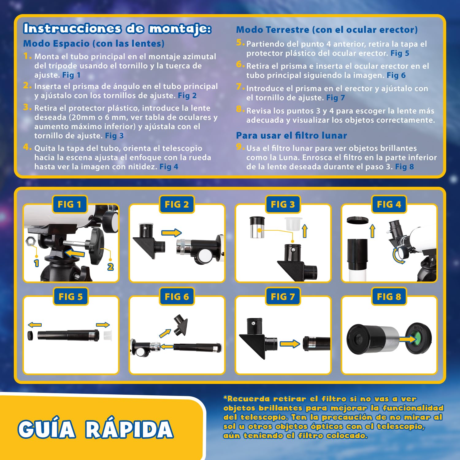 Party town Big Minds - Telescopio para Niños con App Educativa | Telescopio Astronómico Y Terrestre | Regalos Comunion Niño | Regalos para Niños 8 Años O Más
