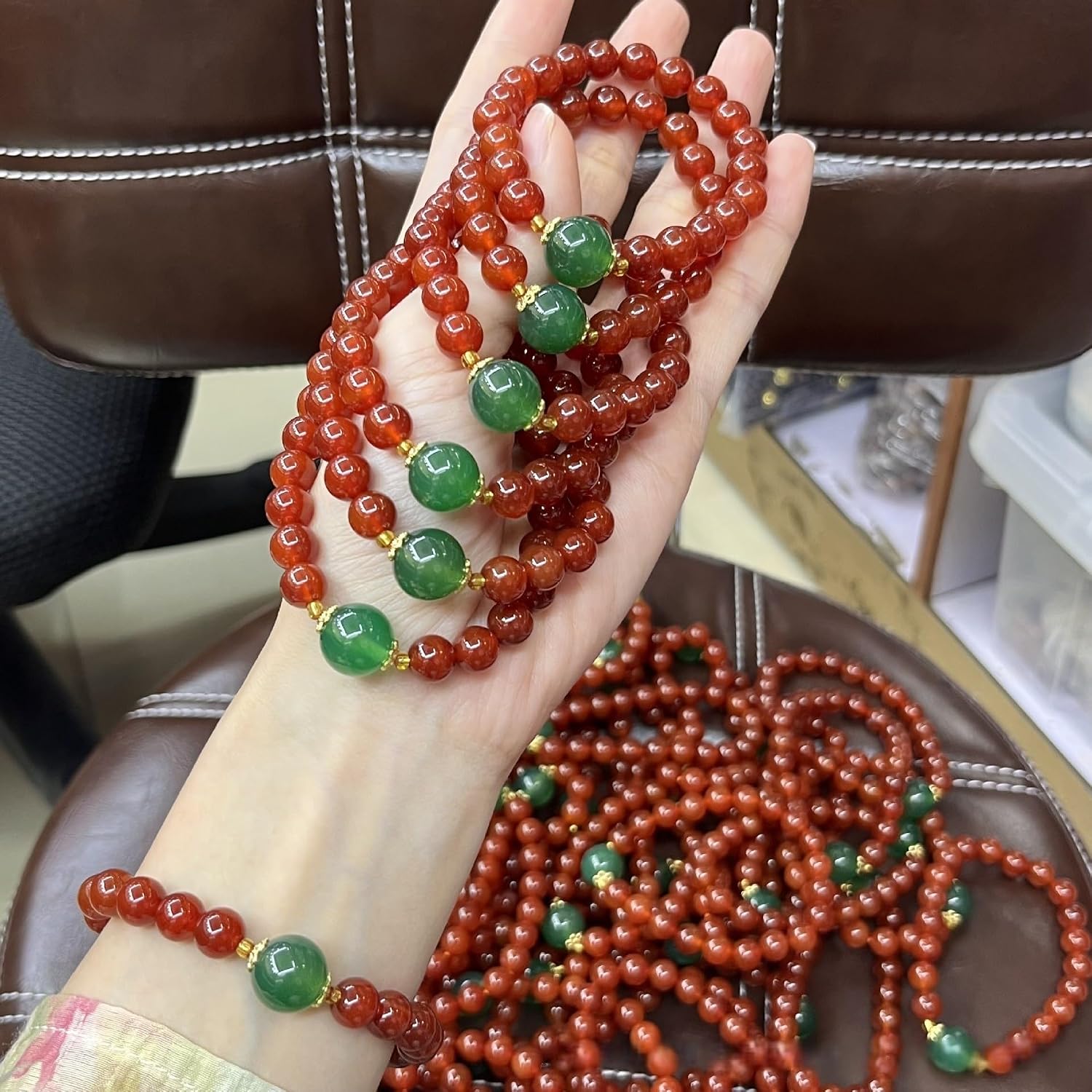 Beaded Bracelets for Women,Stretch Healing Crystal Bracelet Natural Stone Gemstone Jewelry Gifts