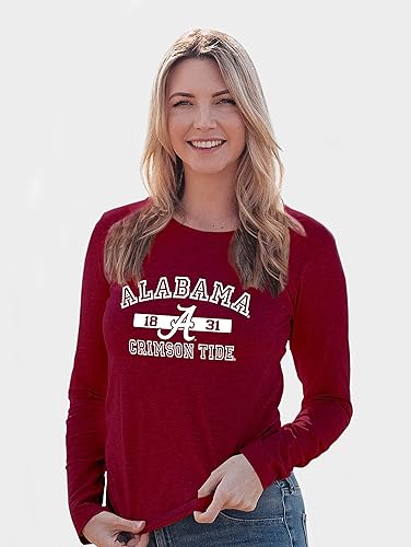 Blue 84 Camiseta de manga larga con licencia oficial de la NCAA para mujer, color del equipo atlético