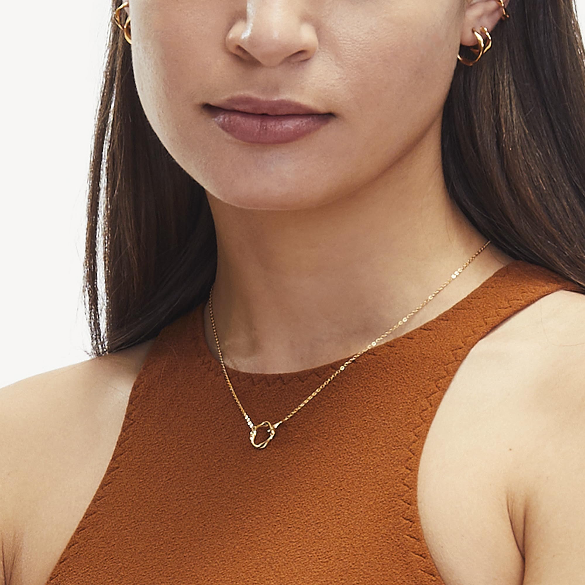 Liebeskind Berlin Para Mujer Infinity Joyería – Elegantee Cadenas Y Pulseras Con Organisch Geformten Infinity-Colgantes De Acero Inoxidable – Ajustable En - 2 Verschlungene Anillos