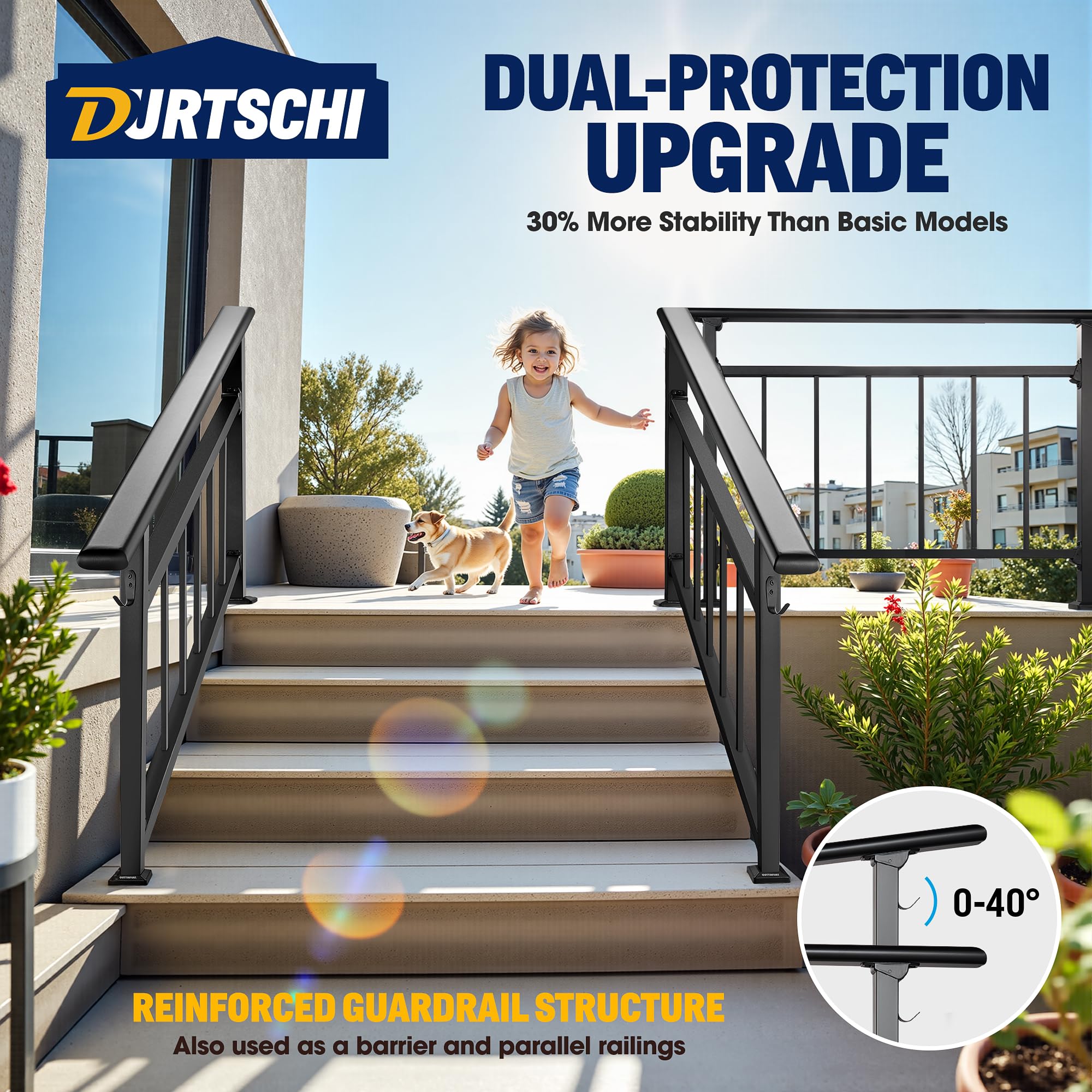 Snapklik.com : Updated Handrails For Outdoor Steps, 3-4 Steps Wrought ...