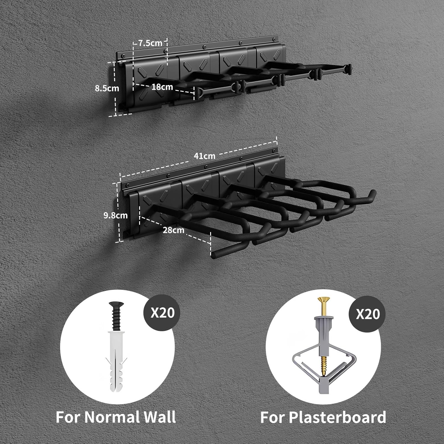 BlackSmith Indoor Gun Rack Heavy Duty Steel Shotgun Rifle Rack with Holds Gun Rack Wall Mount Gun Display Stand Rifle Storage Holder