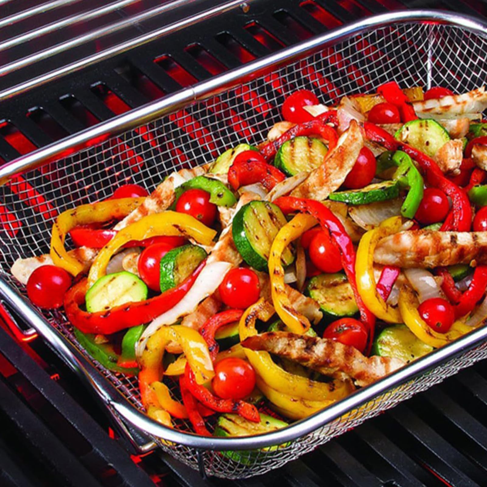Cesta de drenaje para frutas y verduras capacidad barbacoa de acero inoxidable ollas parrilla de carbón drenaje frutas y verduras al aire libre