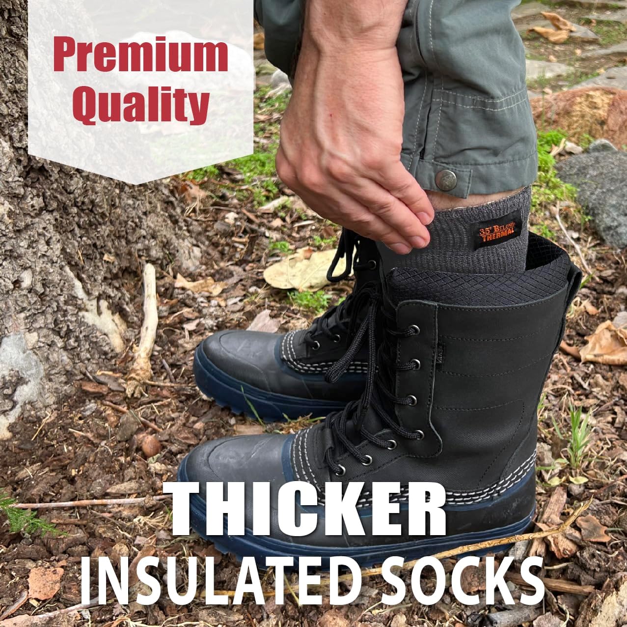 35° BELOW Thermal Insulated 1 or 3 Pk Socks for Men and Women, Designed with Soft Aluminized Loops to Keep Feet Warm and Cozy - Image 8