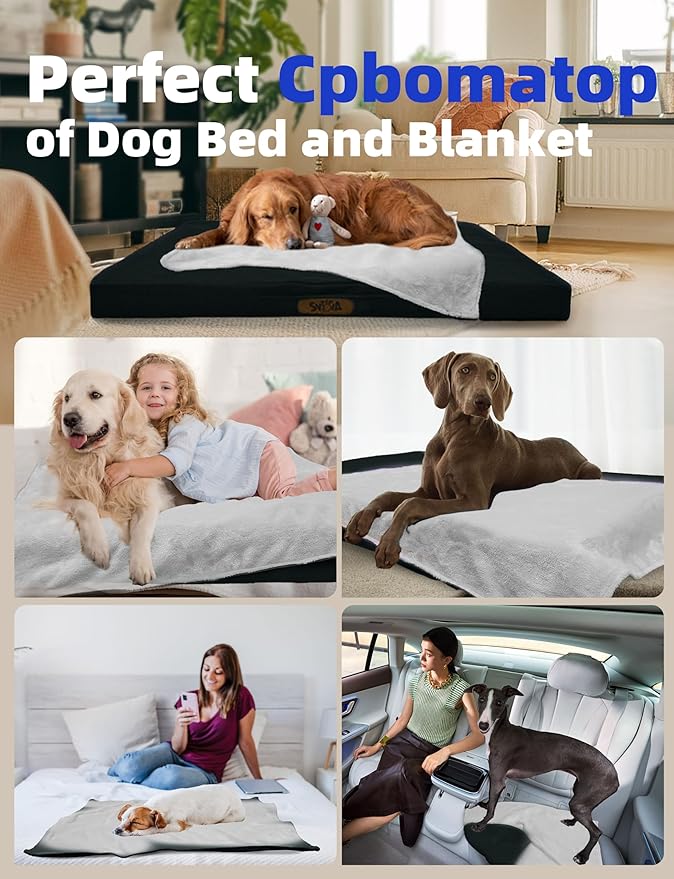 Cama para Perro Grande 42 in Impermeable y Resistente miniatura 8