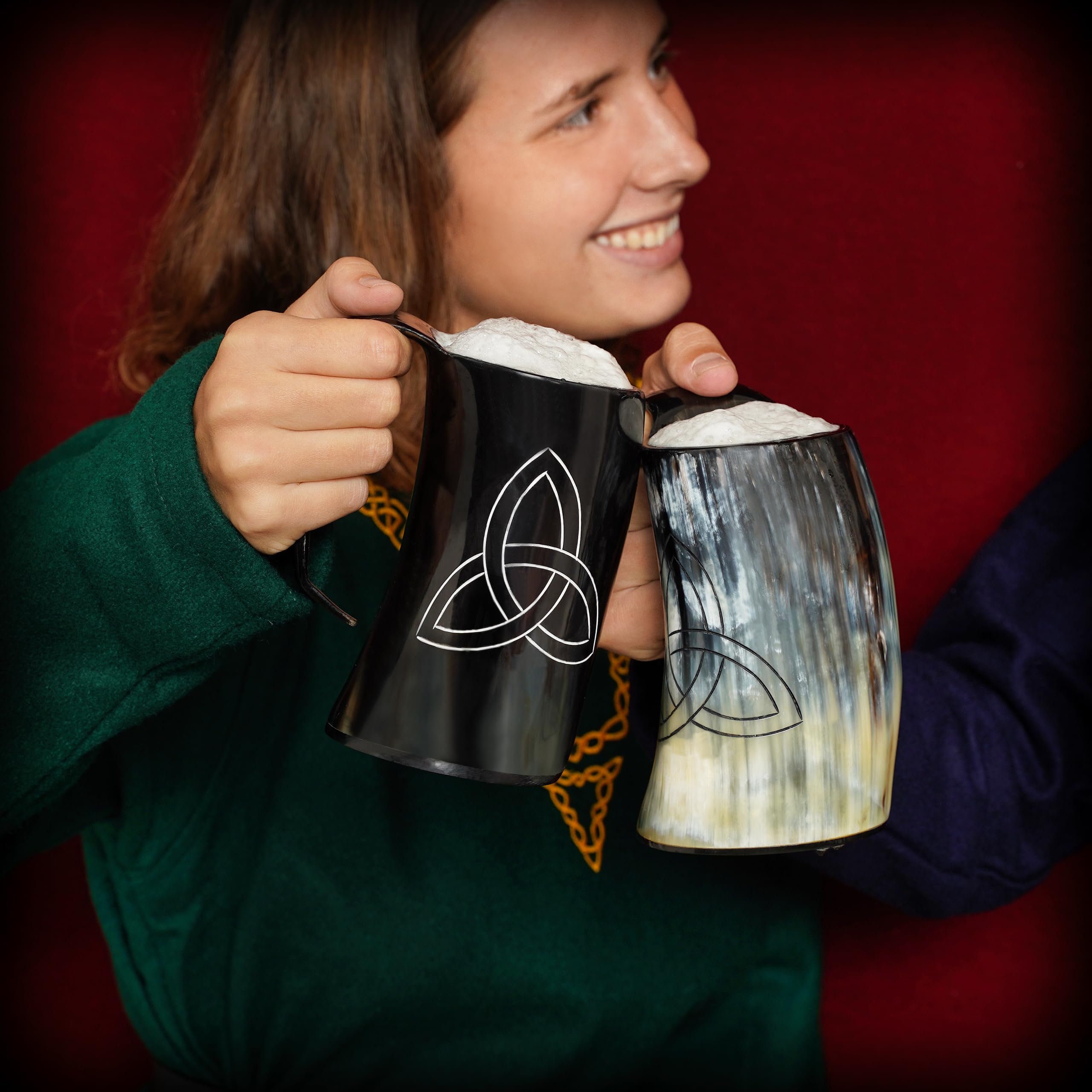 Viking Tankard 600 Ml Beer Mug with Handles Stainless Steel Mug Viking