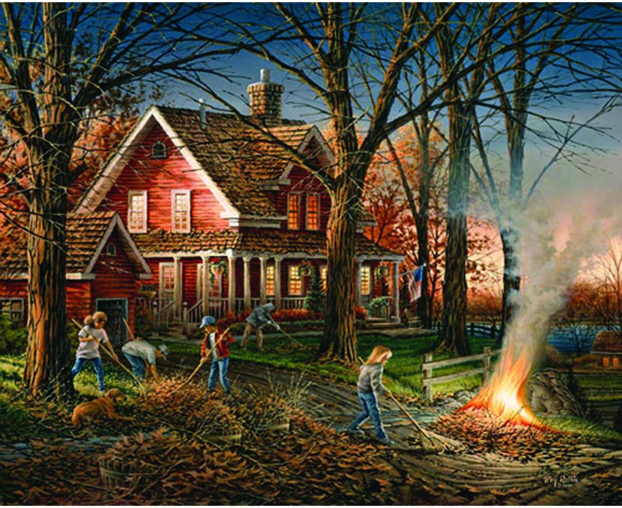 White Mountain Puzzles Autumn Evening - 1000 Piece Jigsaw Puzzle