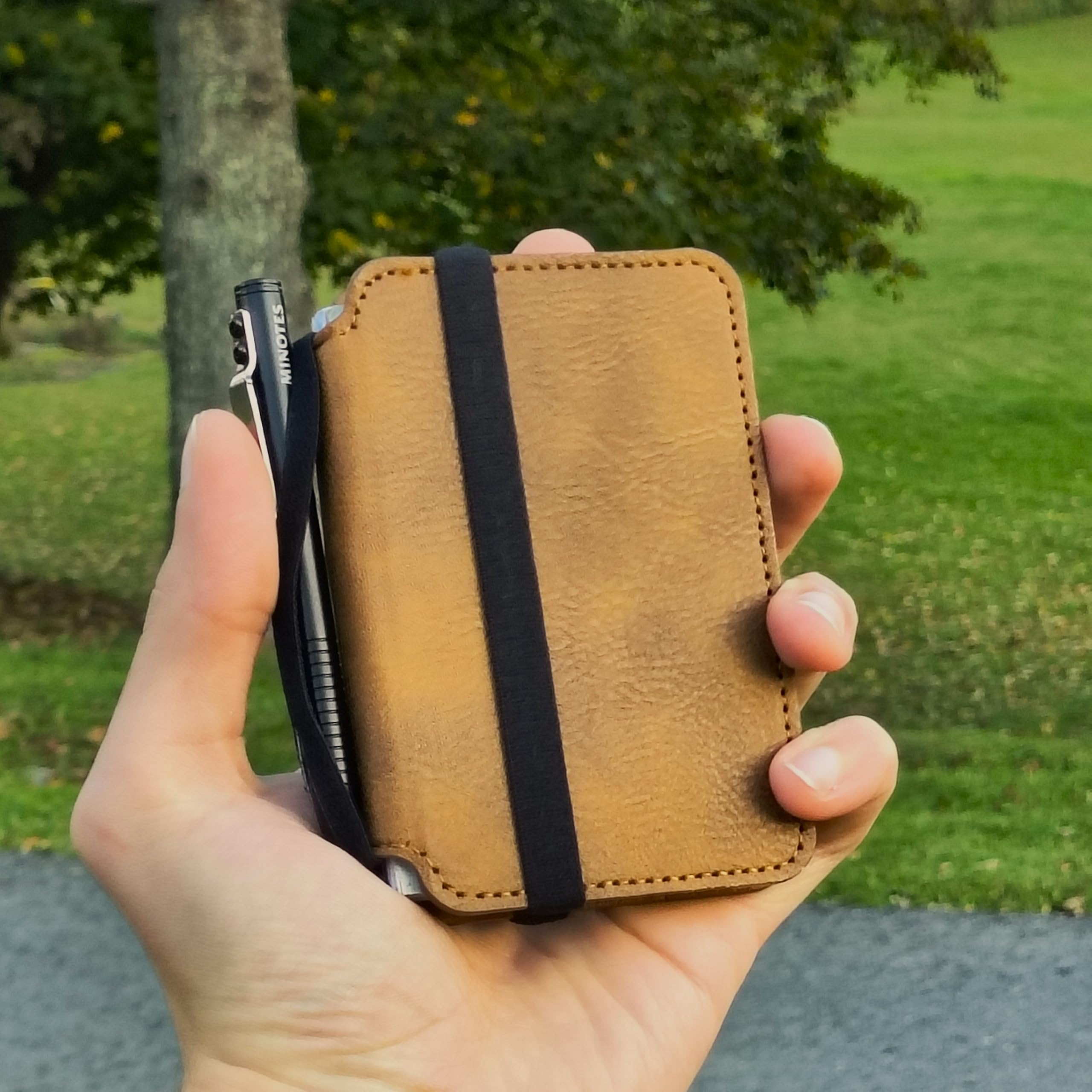 MiNotes Microbook - Refillable Pocket Notebook, A7 Dot-Grid Bullet Paper, Notebook and Pocket Pen Set, 3"x4.25" Hardcover 160 Page Customizeable Pocket Journal