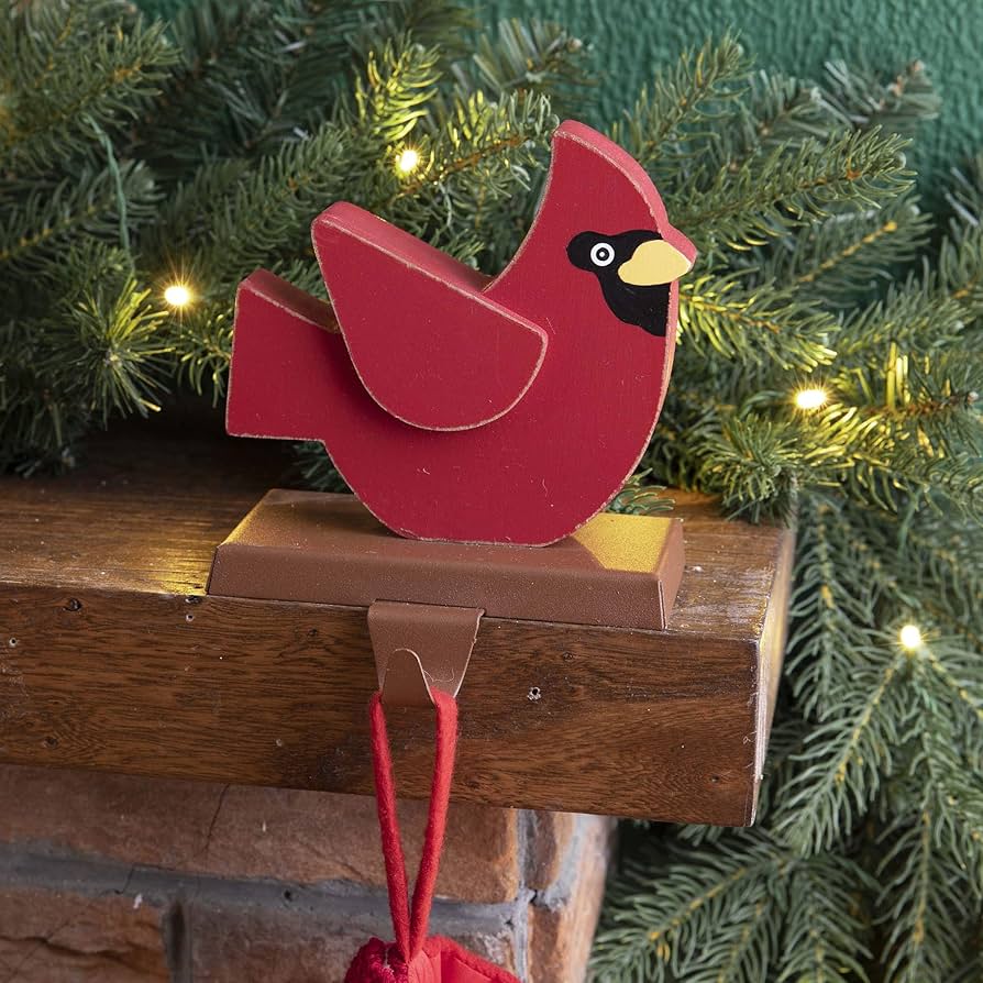 Cardinal christmas stocking holder Clearance