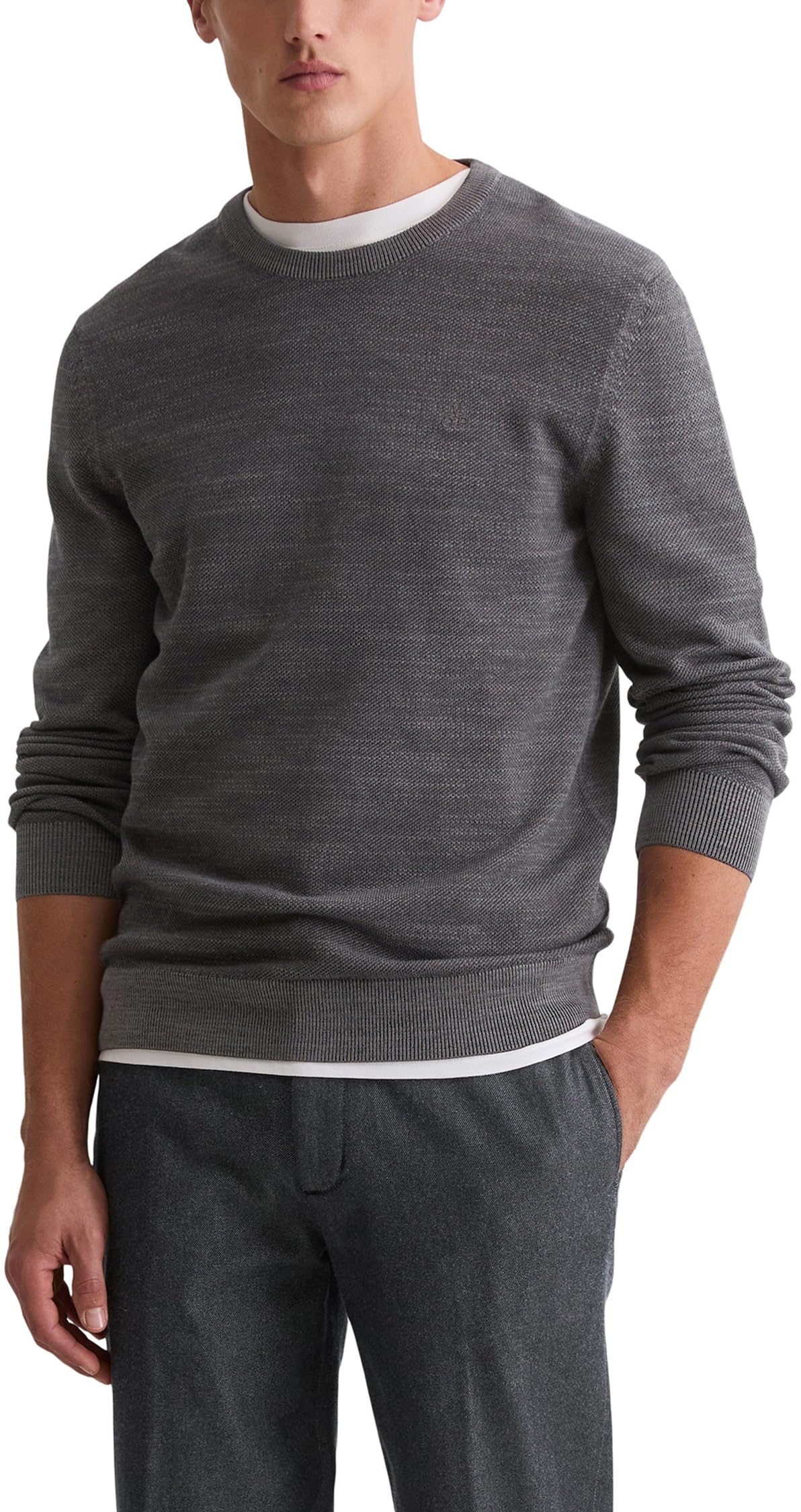 Marc O'Polo Herren Pullover aus Bio-Baumwolle mit Rundhalsausschnitt