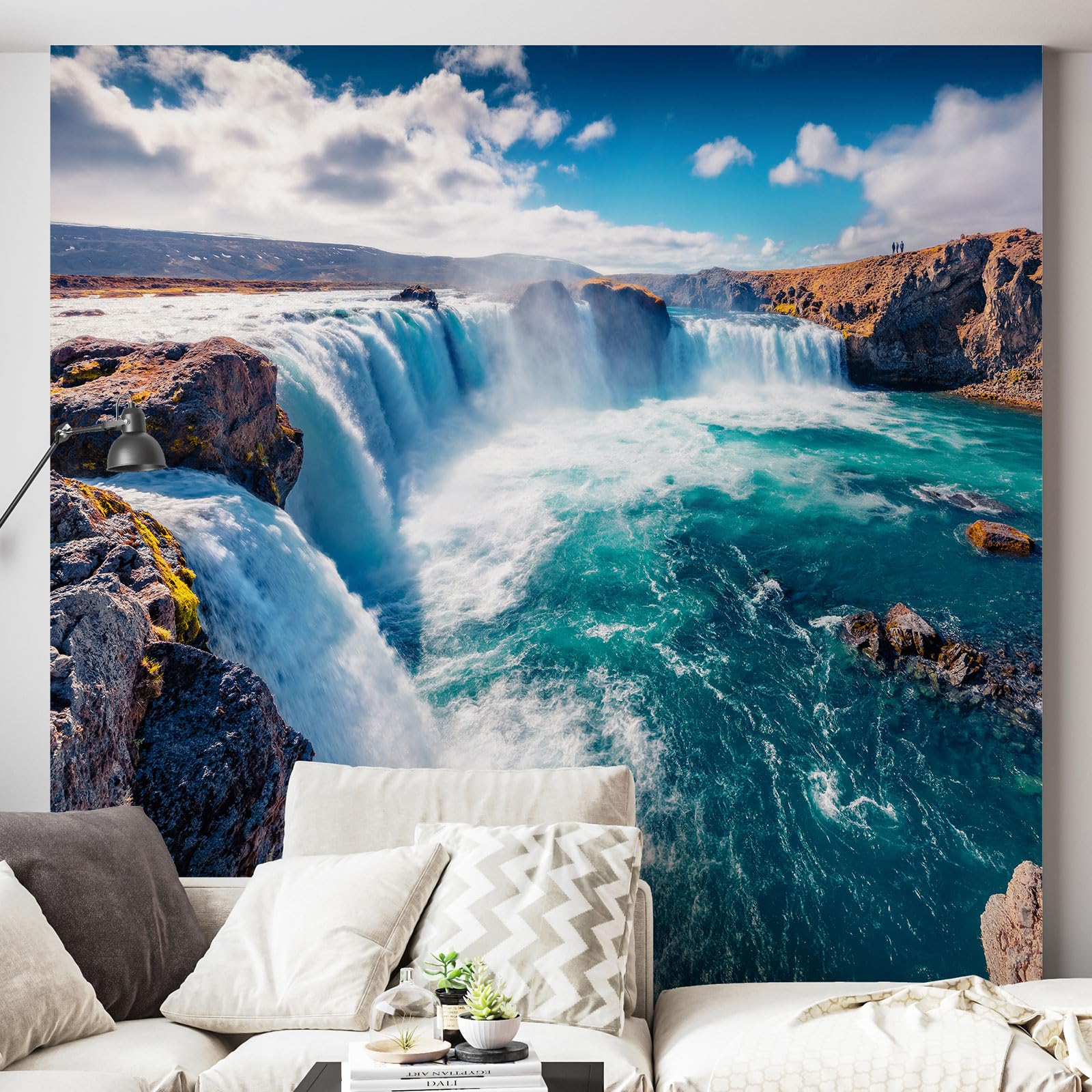 Papier peint panoramique Cascades intissé XXL Lumalea 390x353 revêtement mural