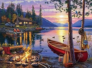 Buffalo Games - Darrell Bush - Canoe Lake - 1000 Piece Jigsaw Puzzle For Adults - Challenging Puzzle Perfect for Game Nights - Finished Size Is 26.75 x 19.75