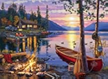 Buffalo Games - Darrell Bush - Canoe Lake - 1000 Piece Jigsaw Puzzle For Adults - Challenging Puzzle Perfect for Game Nights - Finished Size Is 26.75 x 19.75