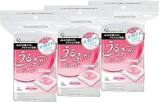 コットンラボ 【まとめ買い】 うるふかコットンパフ セット 100枚×3個