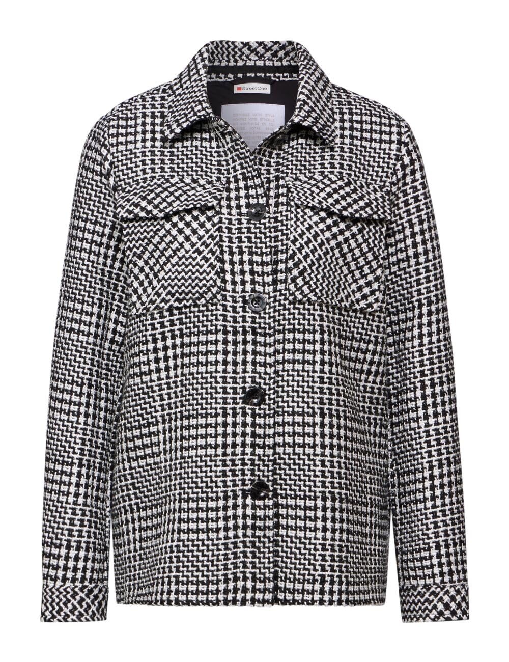 STREET ONE A212326 Chaqueta Bouclé a cuadros Mujer
