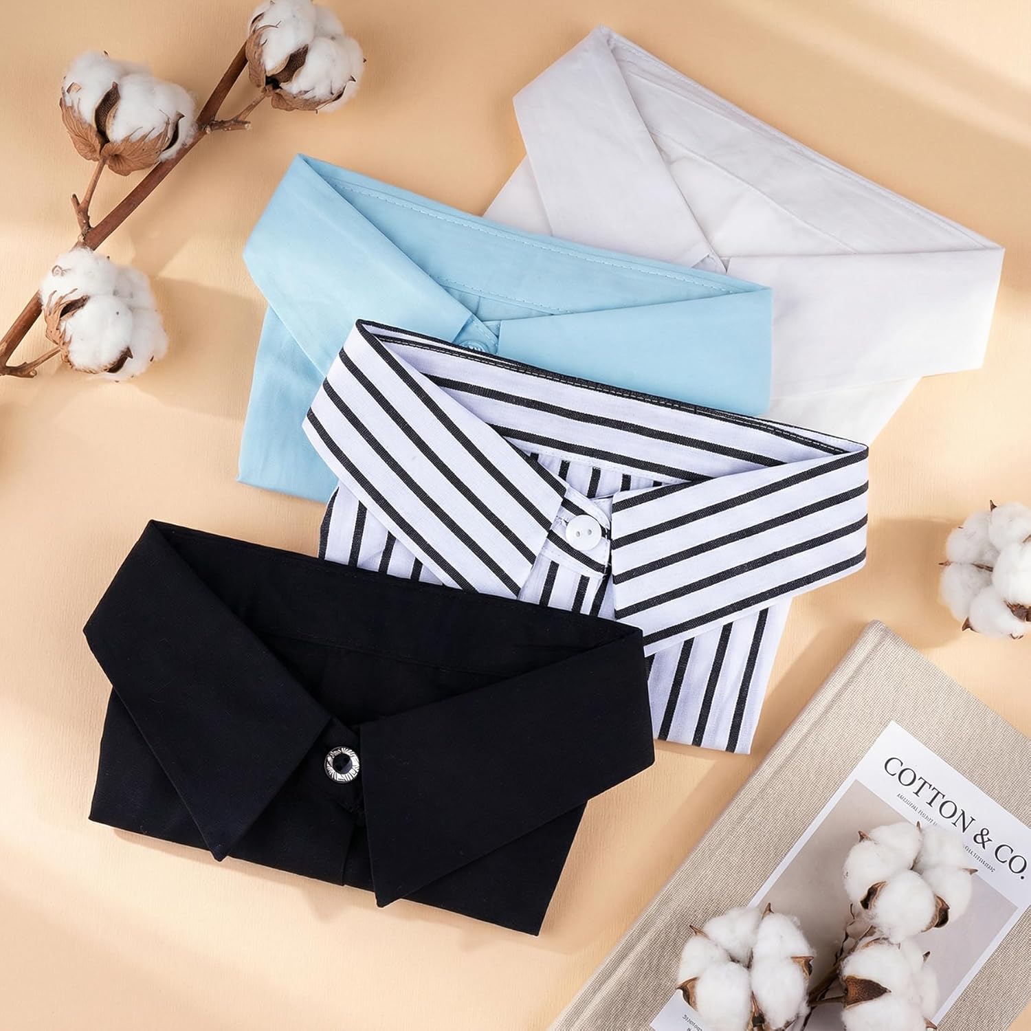 4 Pcs Fake Collar Detachable Dickey Collar Faux False Collar Blouse Half Shirt Collars Tops for Women Daily Graduation - Image 7