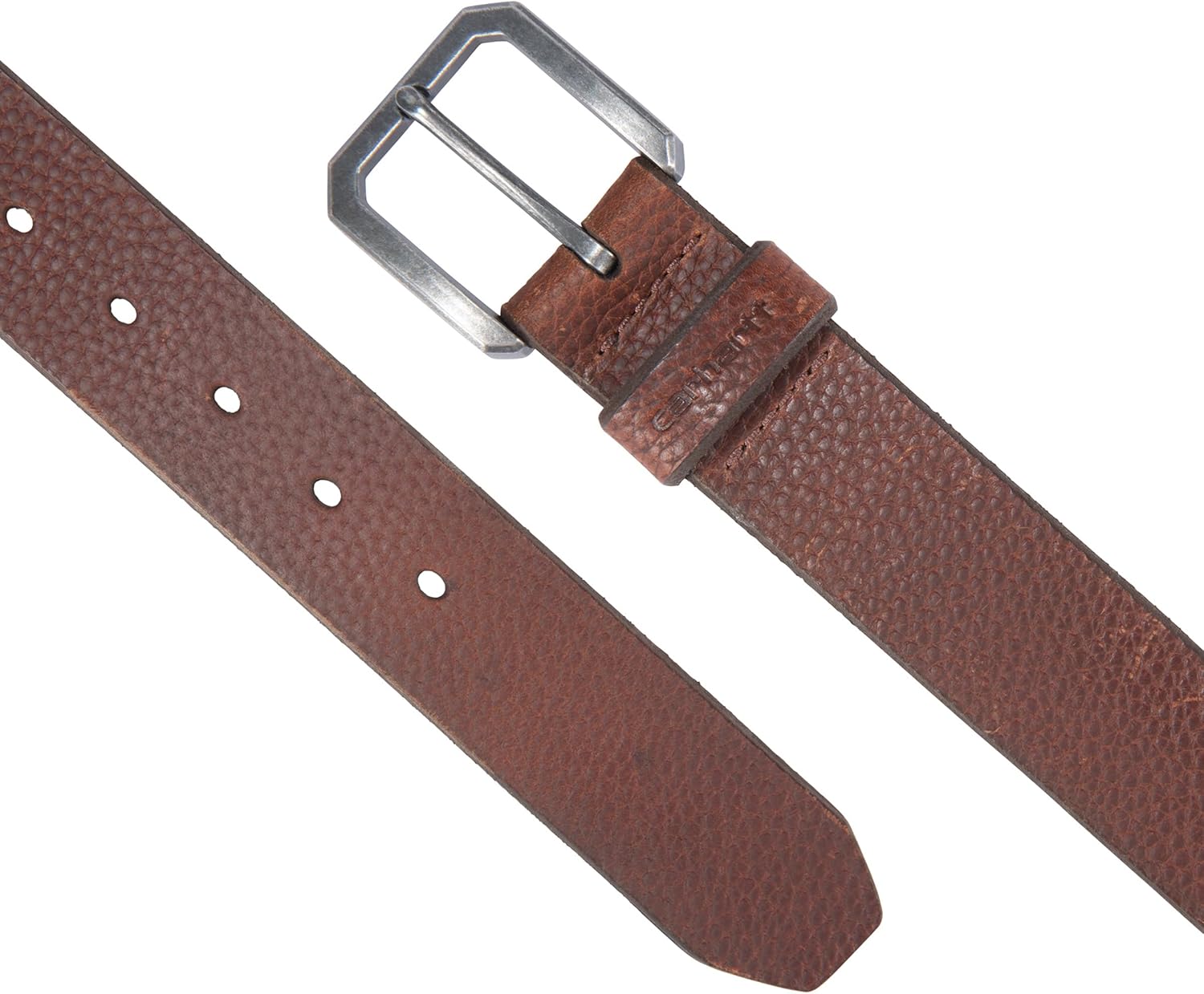 Carhartt Men's Durable Full Grain Saddle Leather Classic Belts, W/Rugged Antique Nickel Hardware - Image 2