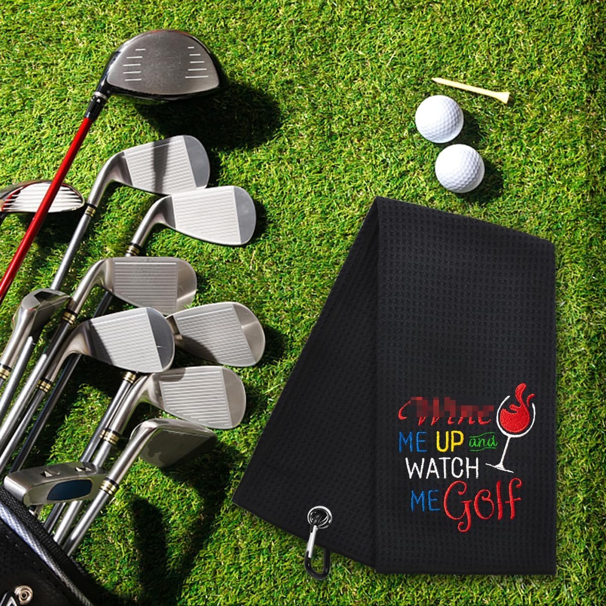 Hafhue Win Me Up Men Women Embroidered Towel, Golf Accessory Gifts for Men Women, Retirement Gifts for Golf Lovers, Absorbent Microfiber Towel for Golfs Bags, Birthday Gifts for Golfs Fans - Image 5