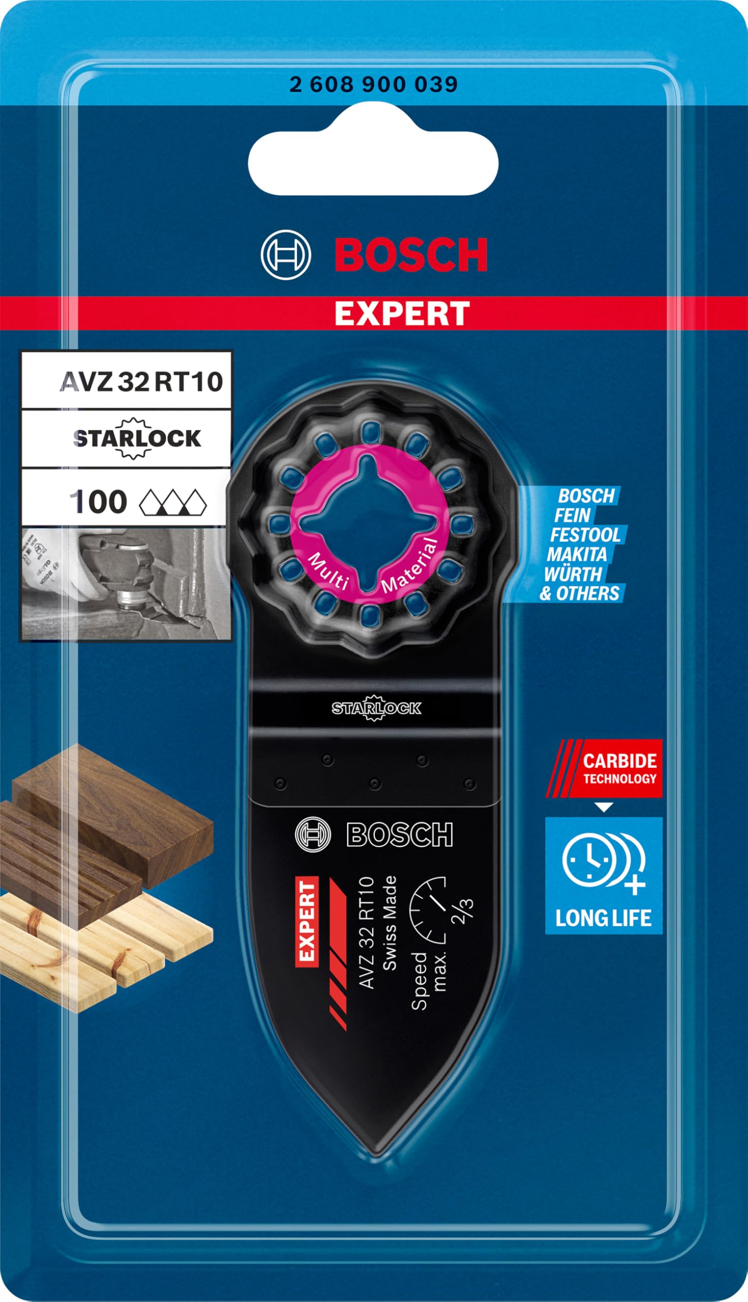 Bosch Professional 1x Expert Sanding Finger per utensili multifunzione AVZ 32 RT10 fini (per Legno duro, Legno tenero, Larghezza 32 mm, accessorio Utensile multifunzione)