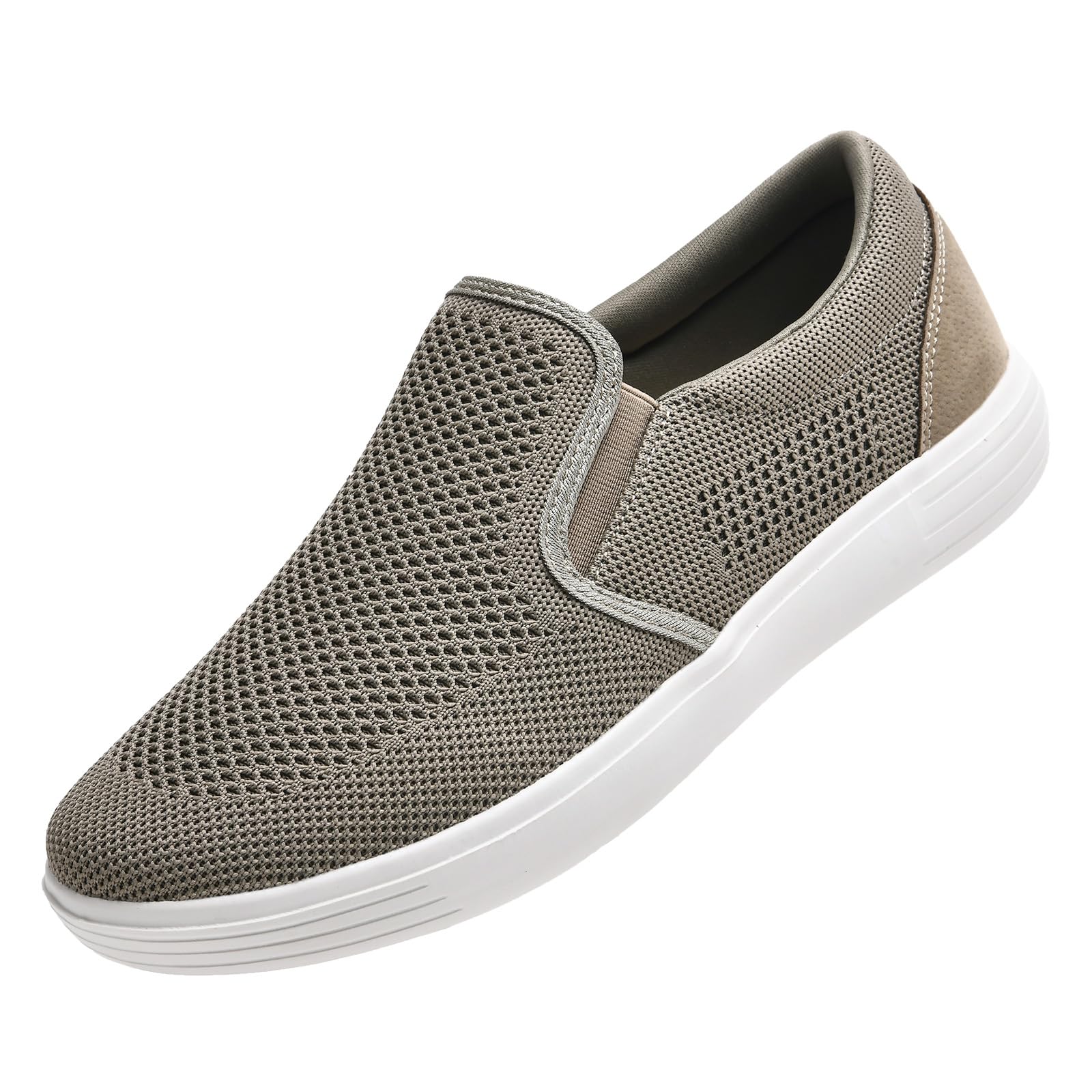 konhill Herren Slip On Schuhe Trainers - Casual Atmungsaktiv Komfortabel Mesh Walking Schuhe Kleid Sneaker Loafers