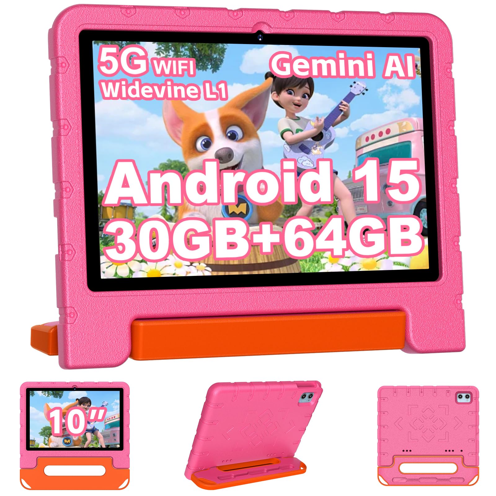 2025 Kids Tablet 10 inch Android 15 Tablets for Kid Octa-Core