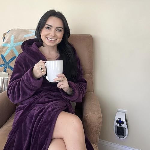 Miniatura 9 de Alpha Heater Pequeño calentador de enchufe  Calentador eléctrico portátil para interiores con pantalla LED  Calentador de toma de pared de 500 W de