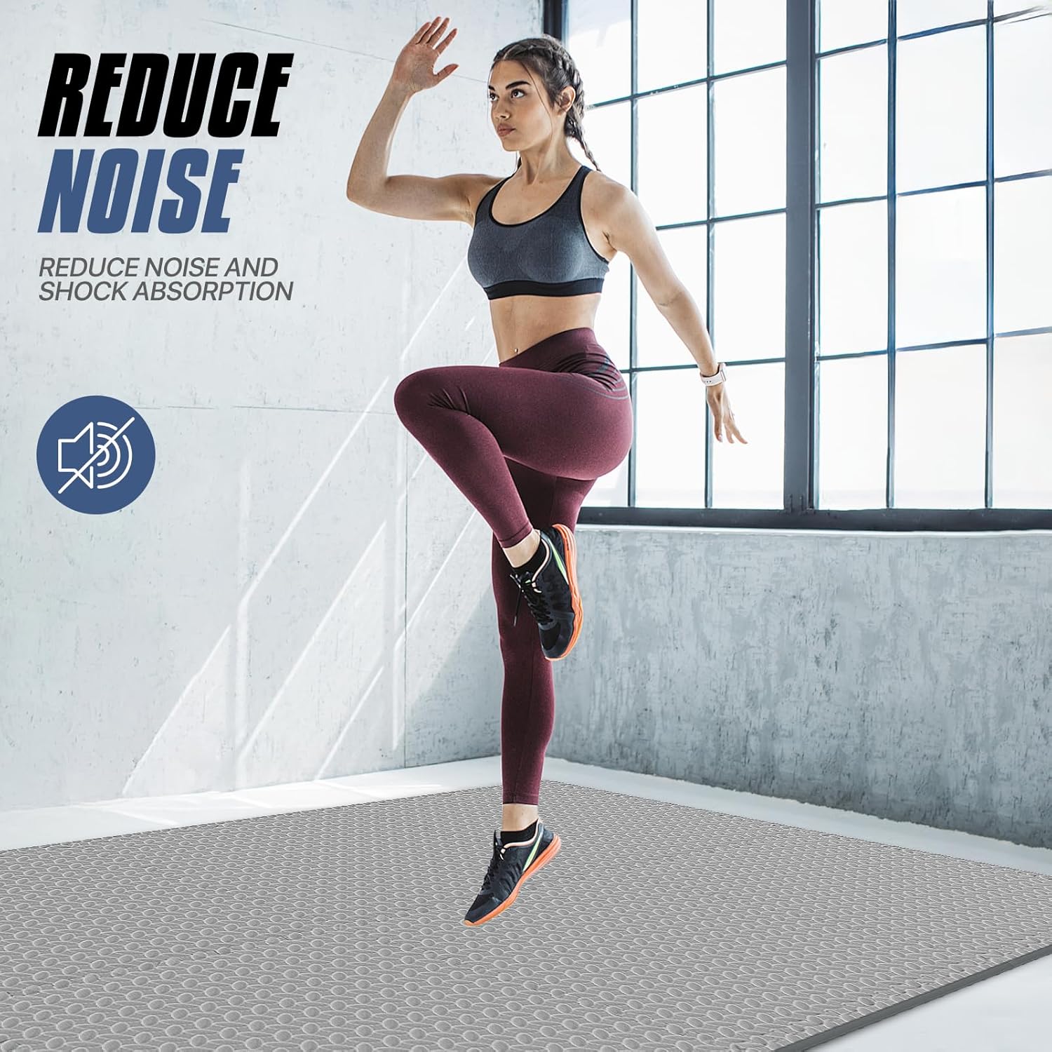 MADOG Puzzle Exercise Mat, EVA Foam Interlocking Tiles for Home Workout, 1/2" Exercise Foam Floor Padding