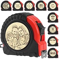 Vista 18 de Cinta métrica personalizada grabada para papá, 10 pies, nombre personalizado, foto, regalos para el día del padre, abuelo, hombres, herramienta