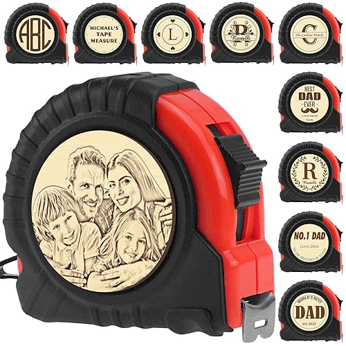 Miniatura 18 de Cinta métrica personalizada grabada para papá, 10 pies, nombre personalizado, foto, regalos para el día del padre, abuelo, hombres, herramienta