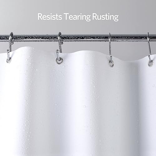 Miniatura 2 de EHZNZIE - Forro de cortina de ducha ligero, PEVA 4G, resistente a las manchas, impermeable, sin olores químicos, con ojales de metal inoxidable, 72