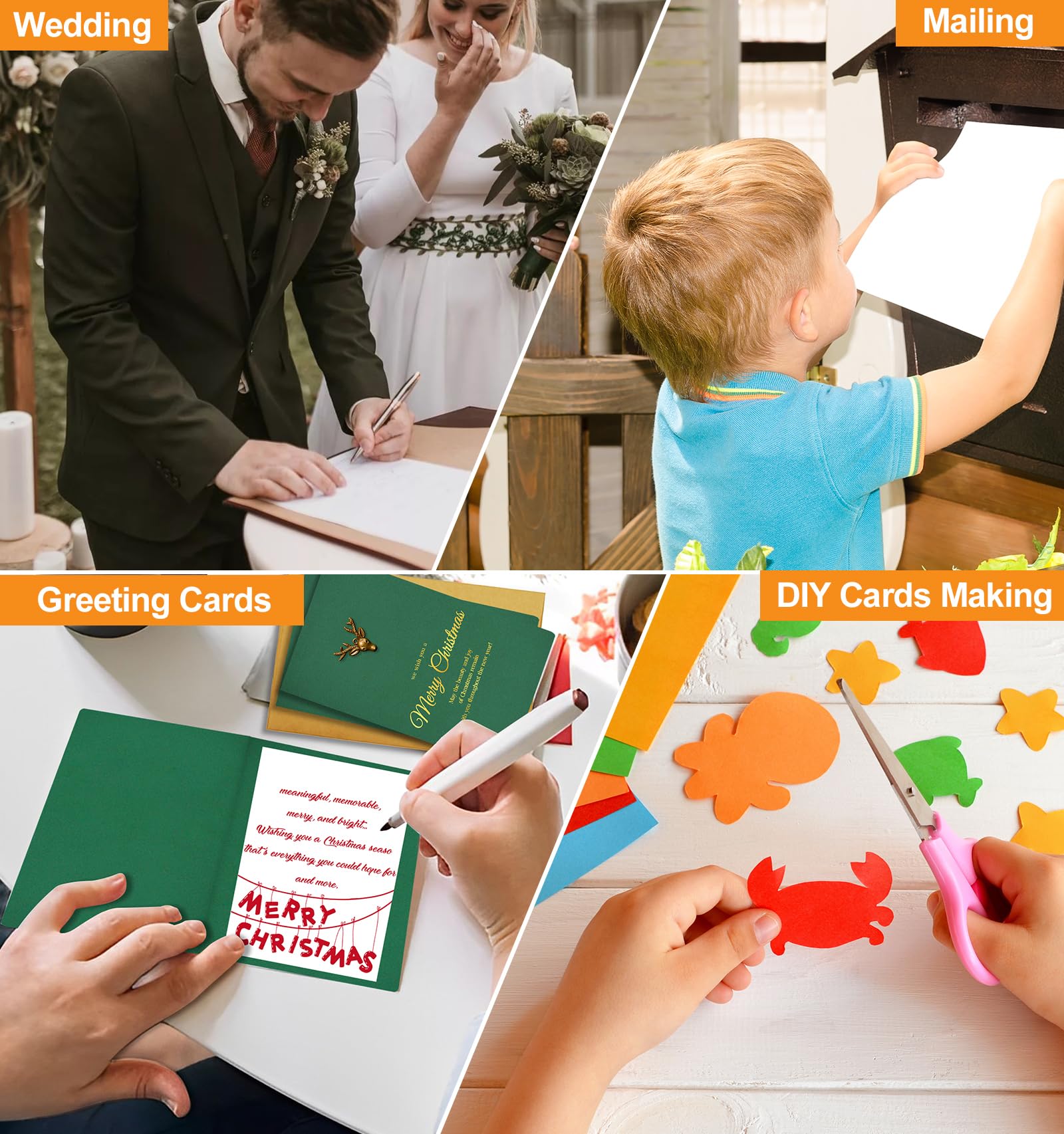 60 arkuszy kolorowego papieru do kartek, 20 różnych kolorów, 230 g/m², gruba kartka do drukowania, scrapbookingu, ciężki papier do drukarki, idealny do sztuki i rzemiosła