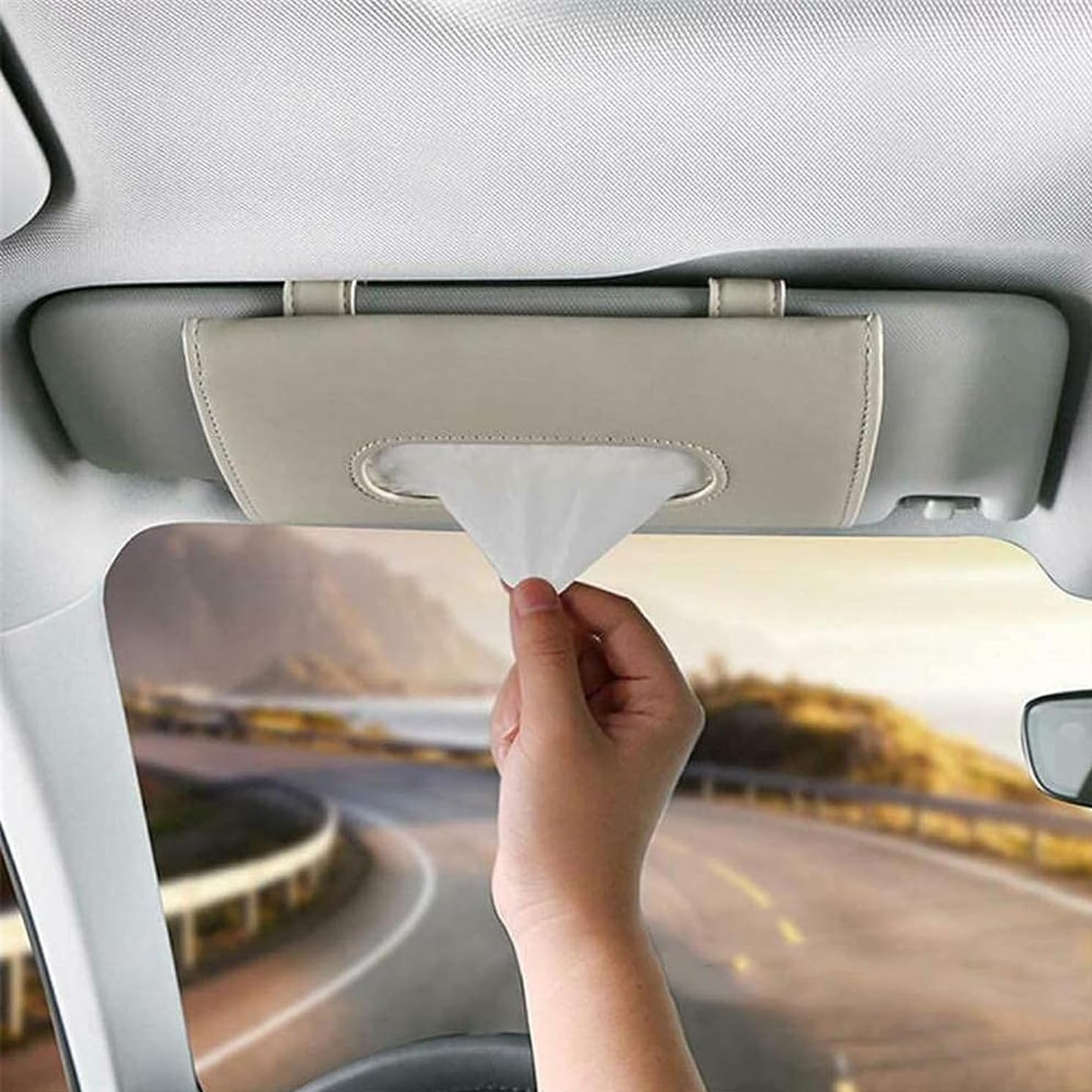 Sulfar Car Tissue Holder, Car Visor Tissue Holder, Tissue Holder for Car, Sun Visor Napkin Holder (Beige) (B0D26CJN6K) Amazon Price History, Amazon Price Tracker